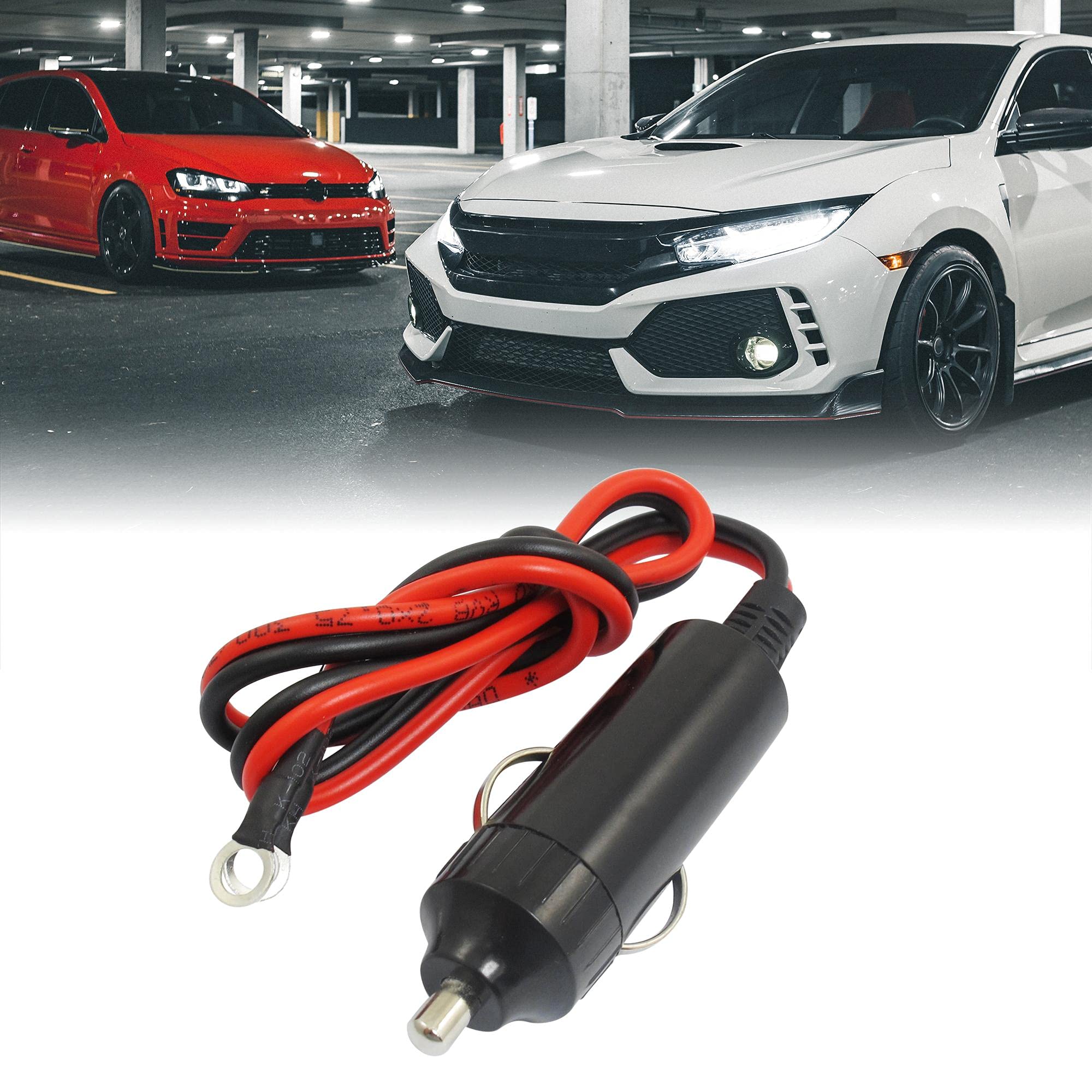 Sourcingmap, adattatore maschio per accendisigari auto DC 12 V con cavo da 42 cm