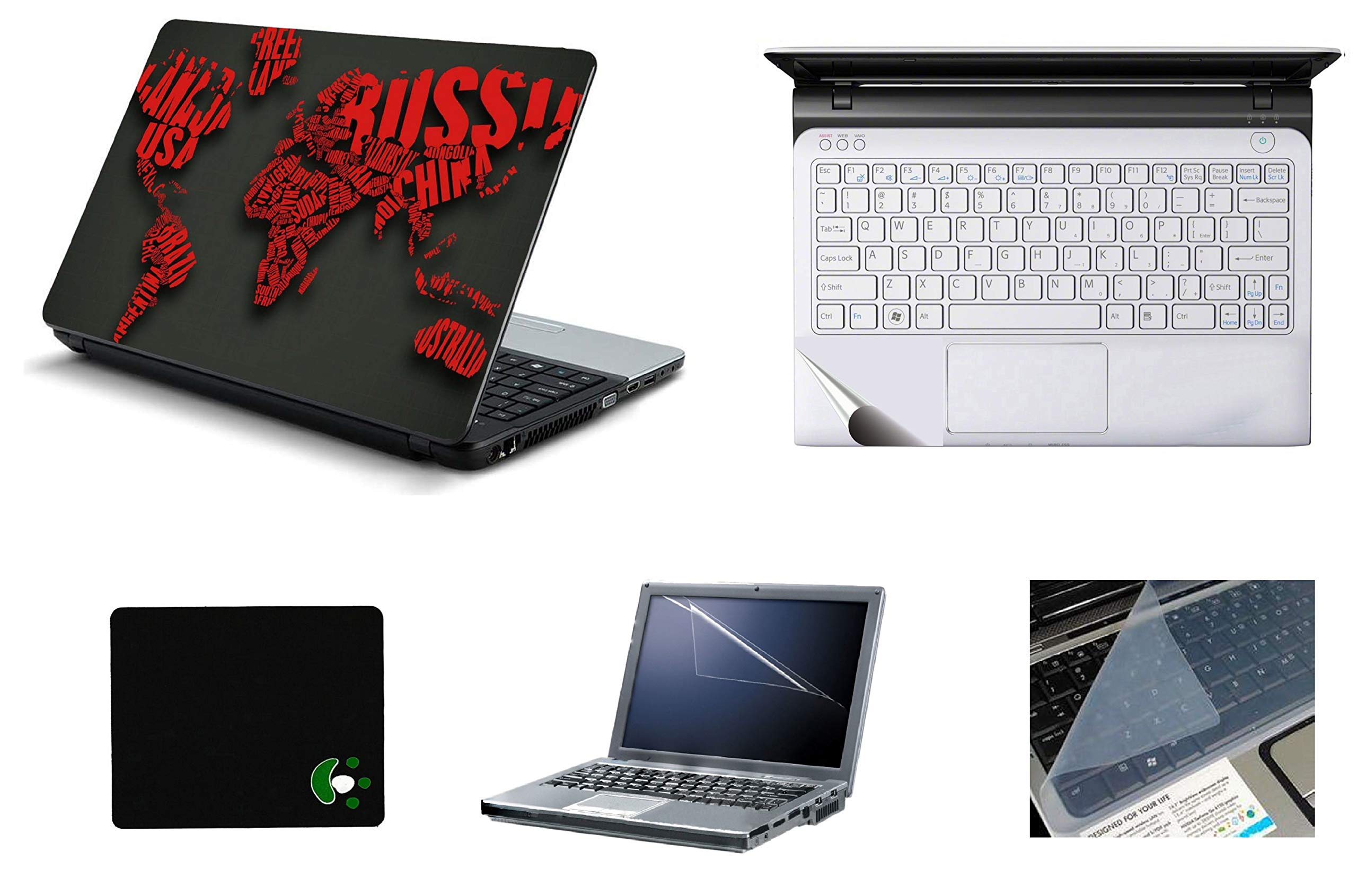 StickerKing 5in1 Laptop Accessories Combo 15.6 Inch Map Laptop Skins Stickers, Screen Guard, Key Guard, Mouse Pad and Palmrest Skin for HP-DELL-Lenovo-Asus-Acer Laptops || Notebooks (B08NKBJ9WP) Amazon Price History, Amazon Price Tracker