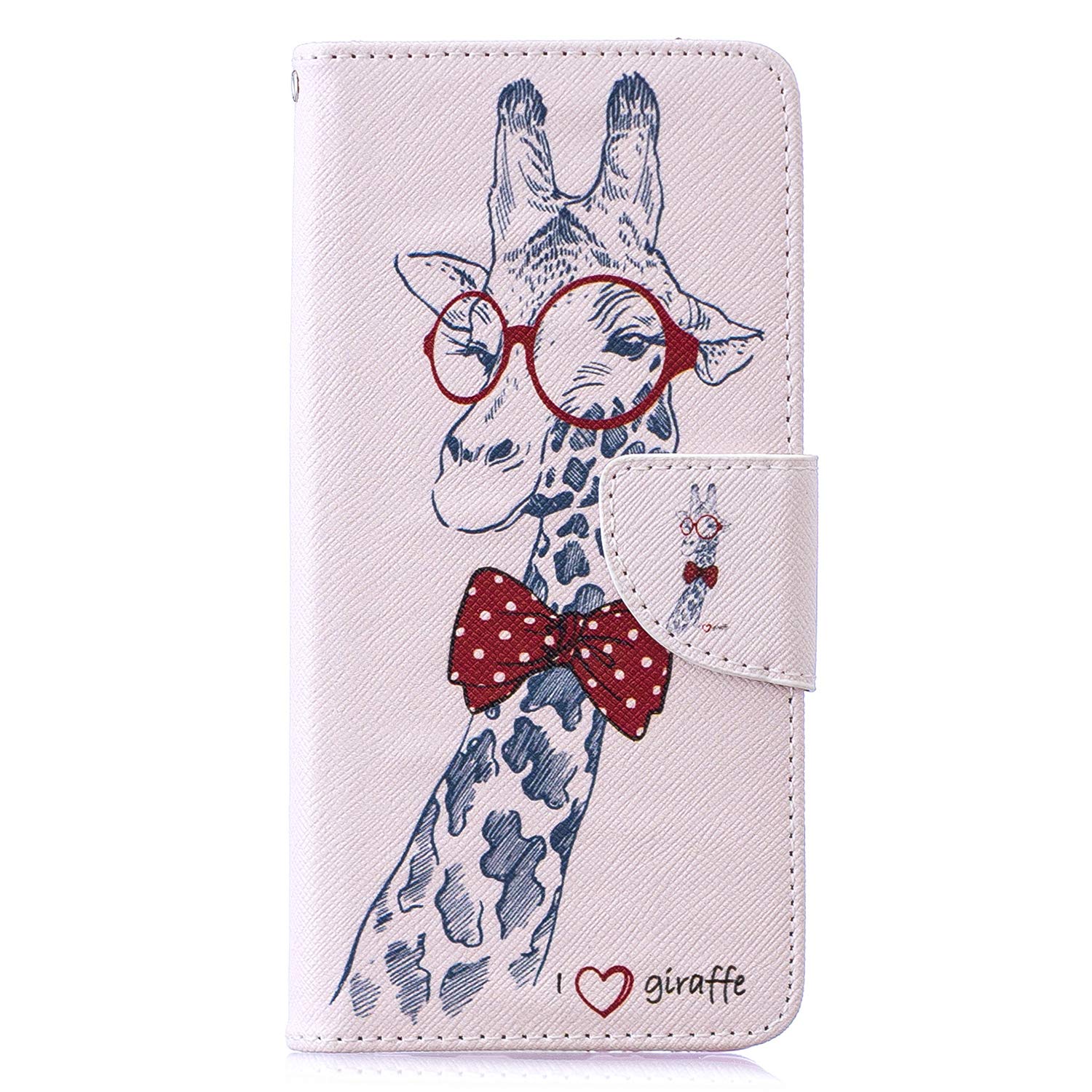 Huzhider Samsung Galaxy S10 Case, PU Leather Wallet Phone Case Flip Notebook TPU Shockproof Shell Slim Fit Protective Cover for Samsung Galaxy S10 with Card Holder Magnetic Closure - Giraffe