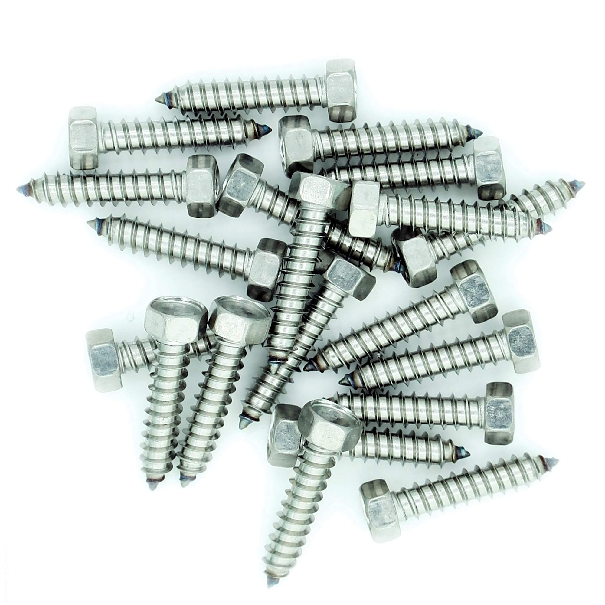 No.10 x 2.4 (4.8mm x 60mm) Hex Self-Tapping Screw - Stainless Steel (A2) (Pack of 20)