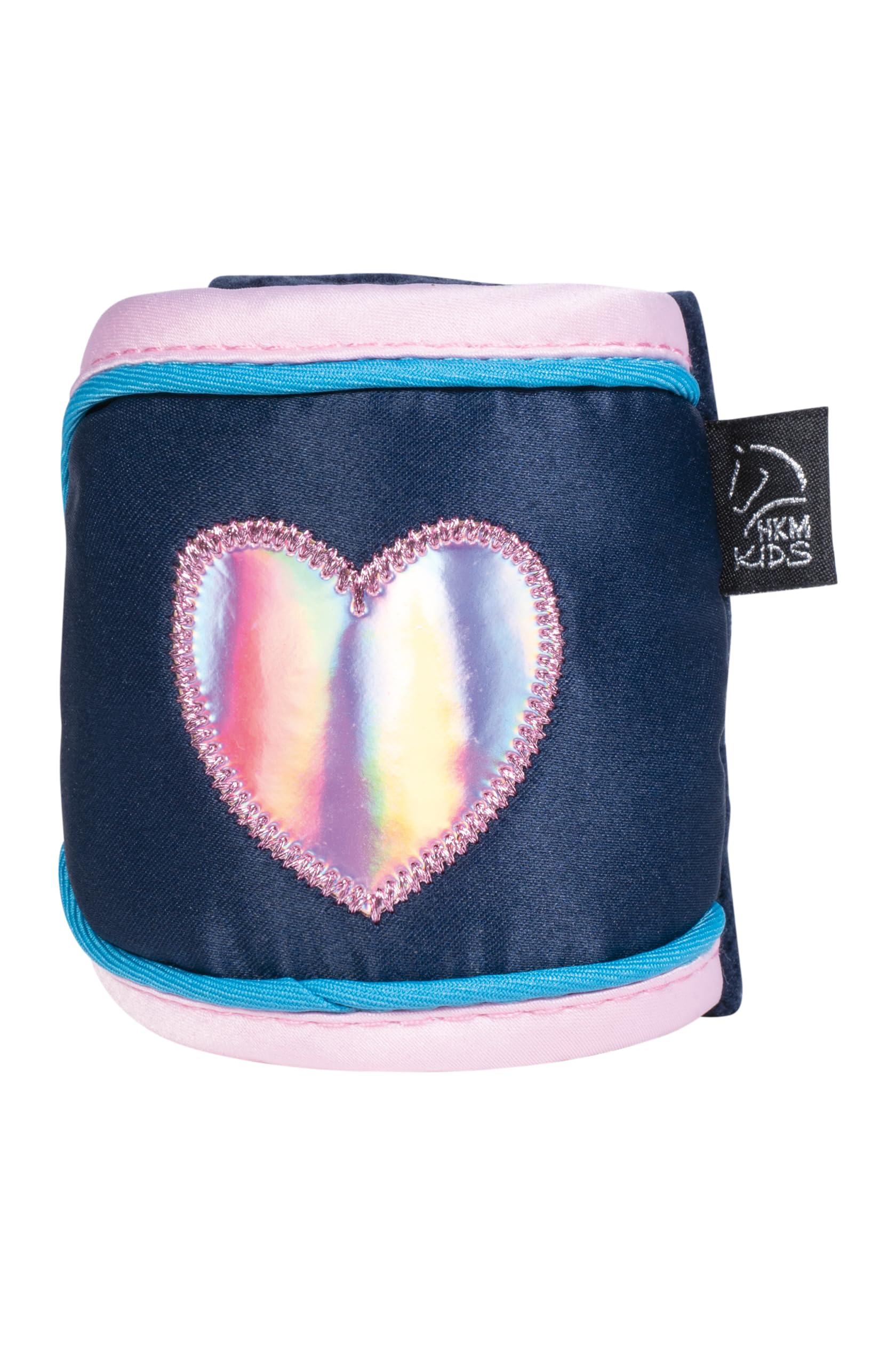 HKM Funny Horses Hearts Fleece Bandages Dark Blue 150 cm, darkblue - Image 2