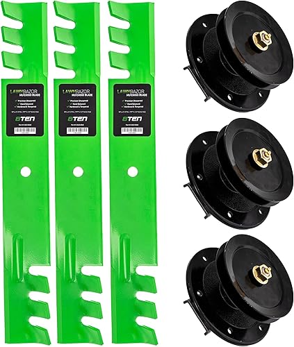 8TEN Kit de cuchillas dentadas para Toro 52 pulgadas cubierta de corte Z Master Z149 Z150 Z153 cortacésped giro cero 100-3976