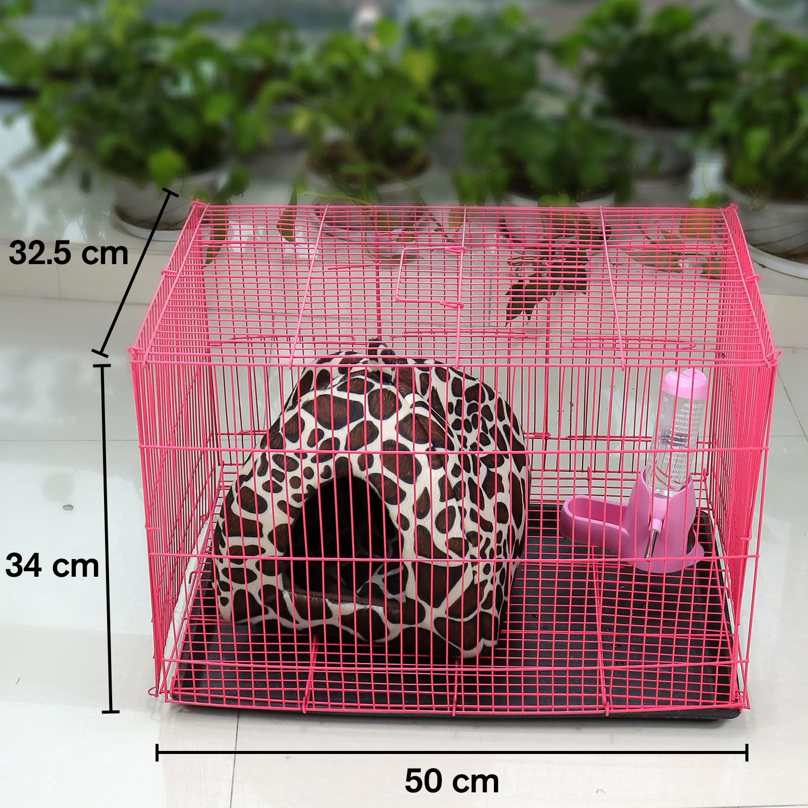 Casetta Porcellino D'india Cuccia Per Conigli Inverno Calore Lettini Per Piccoli Animali Per Coniglio Nano/Cincillà/Riccio/Criceti（Stampa Leopardo）
