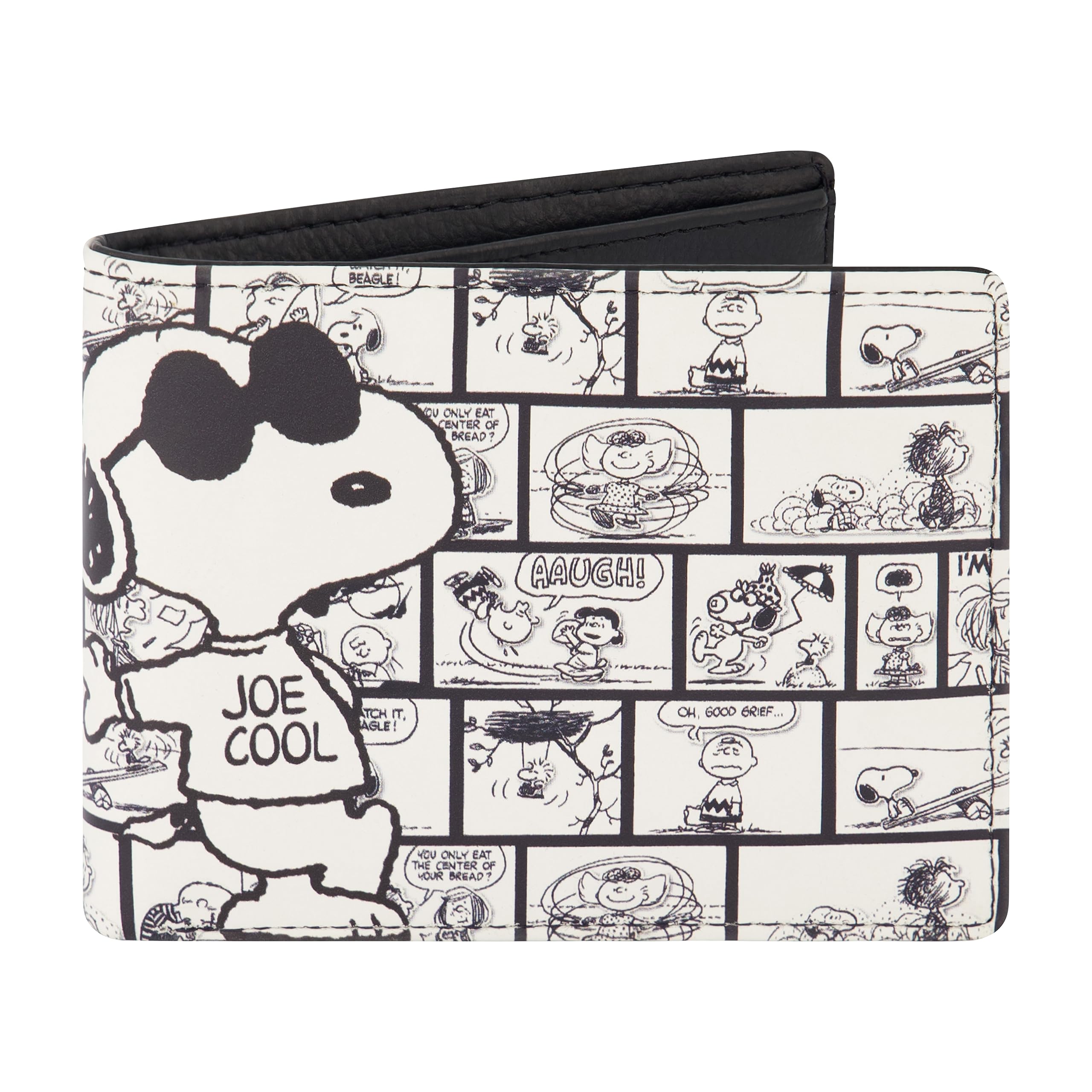 Concept One Peanuts Wallet, Snoopy Joe Cool Slim Bifold Wallet with Decorative Tin Case for Men and Women, Multicolor, Multi, One Size, Peanuts Wallet, Snoopy Joe Cool Slim Bifold Wallet with
