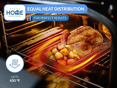 Miniatura 6 de Home Warehouse - Cesta para freidora de aire de acero al carbono para horno, artesanía superior, diseño elegante, resistente, resistente al óxido y