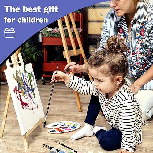 Miniatura 10 de ESRICH Lienzos estirados para pintar de 8 x 10 pulgadas, paquete de 10 lienzos de 8 x 10 pulgadas, lienzo de algodón imprimado sin ácidos, lienzos