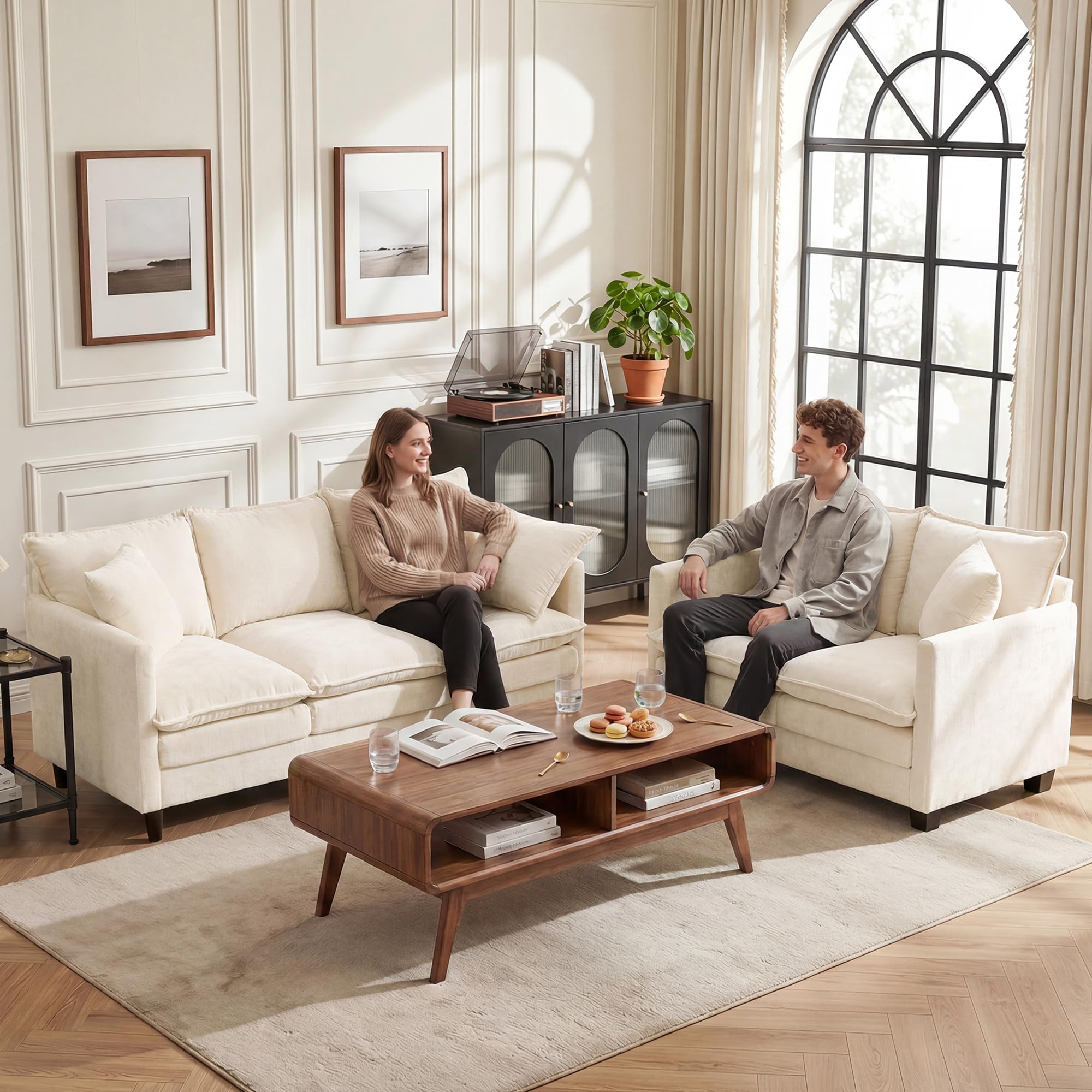 MUDANT 3 Seater Couch and Loveseat Sofa 2 Piece Set