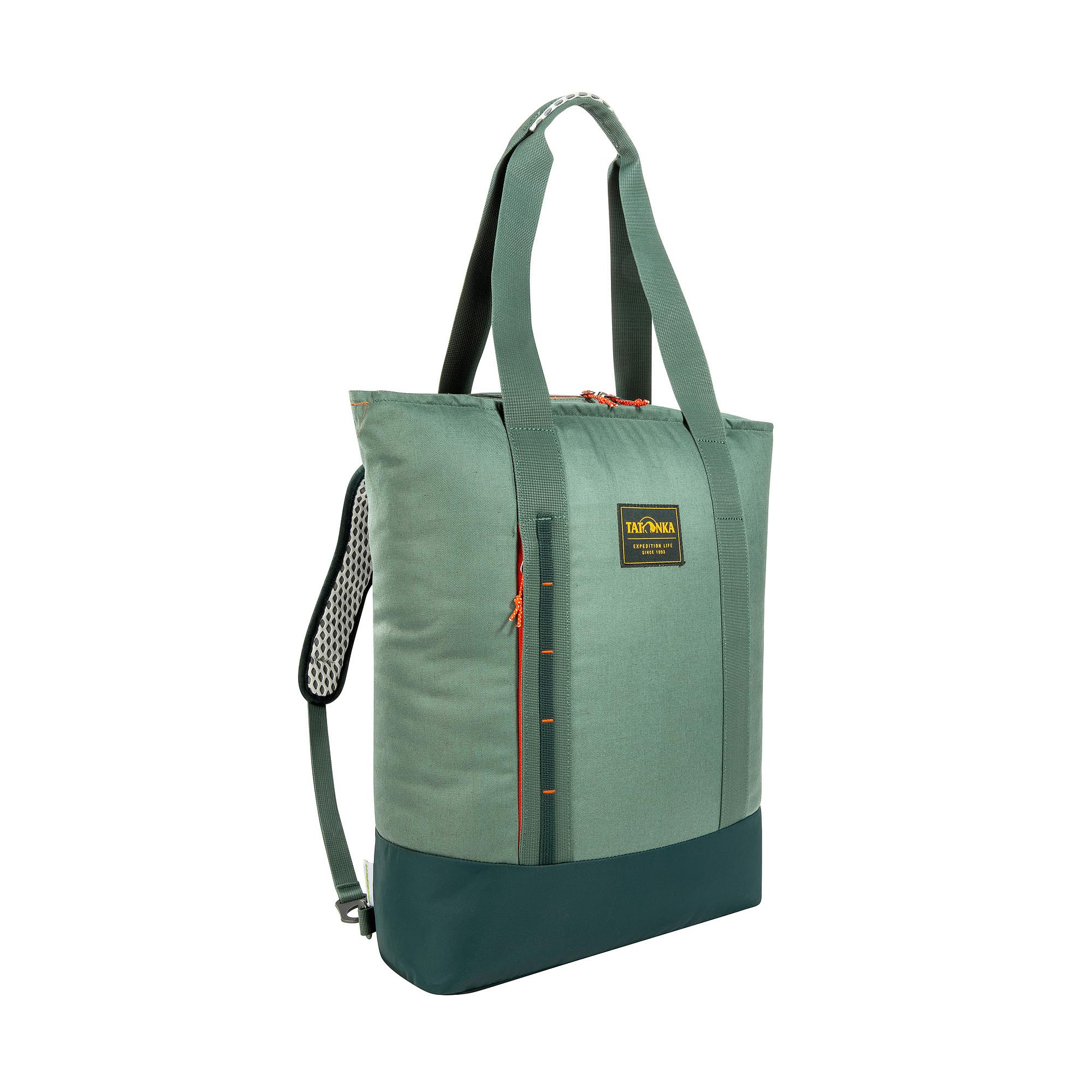 Tatonka Rucksacktasche City Stroller 20l - Tasche mit verstaubaren Rucksackträgern und Laptopfach - 20 Liter Volumen (sage Green)