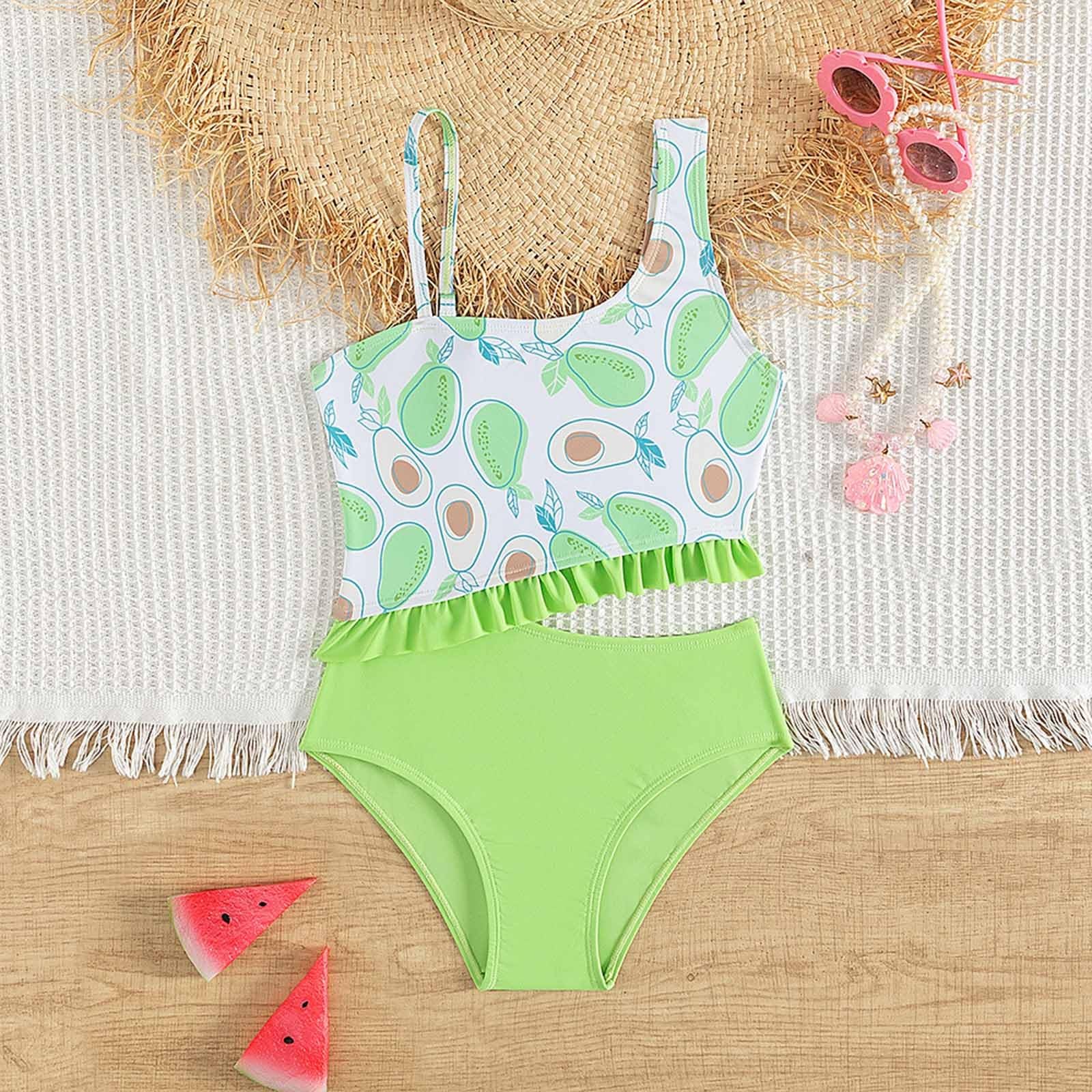 Swim Shirtgirls Niños Niño Niñas Primavera Verano Estampado Sin Mangas Vacaciones Chaleco Pantalones Cortos Playa Traje de Baño Ropa