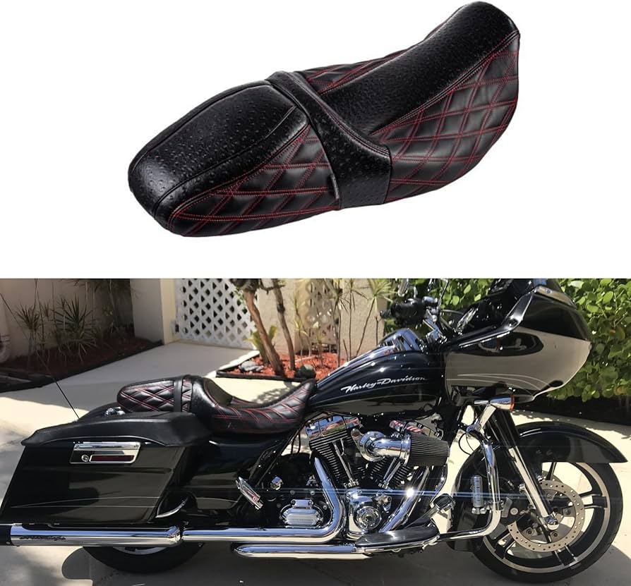 Amazon.com: Advanblack Harley Seat Raptor Seat With Diamond Red