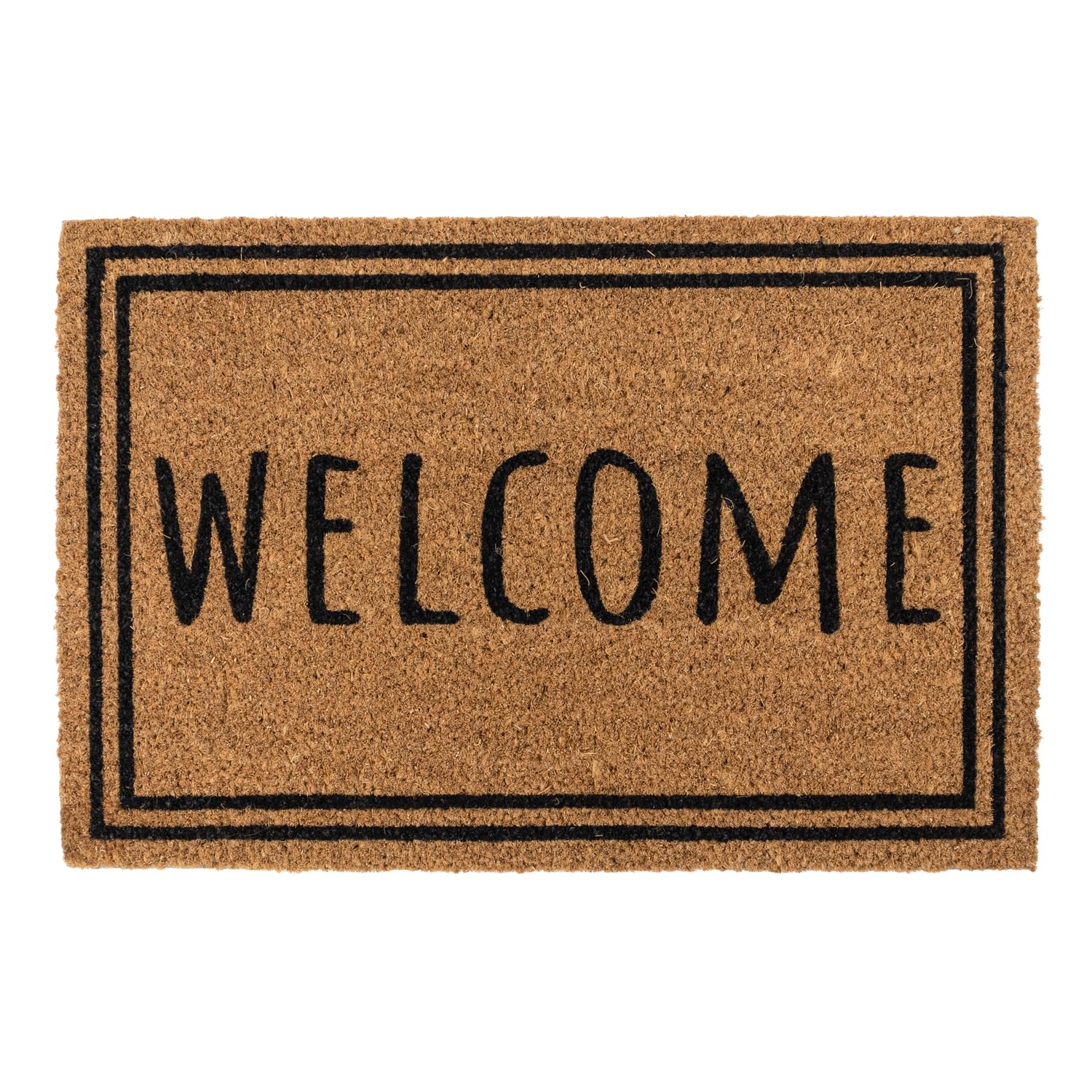 JVL Eco-Friendly Latex Backed Coir Entrance Doormat, 40x60cm - Welcome Border, 40 x 60 cm (Rectangular) - Image 4