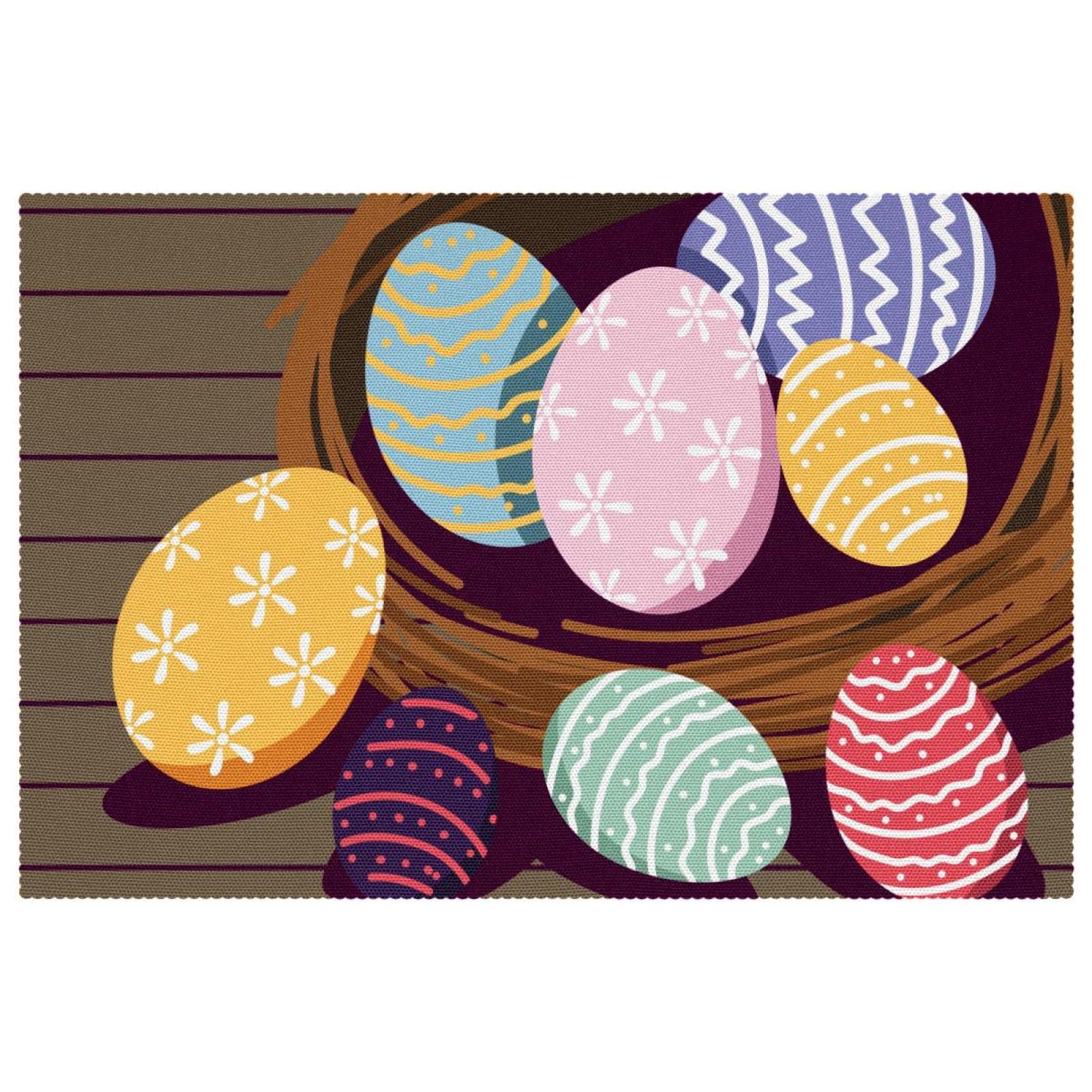 Eviter les taches de Pâques avec le lot de 6 sets de table œufs de Pâques isolants