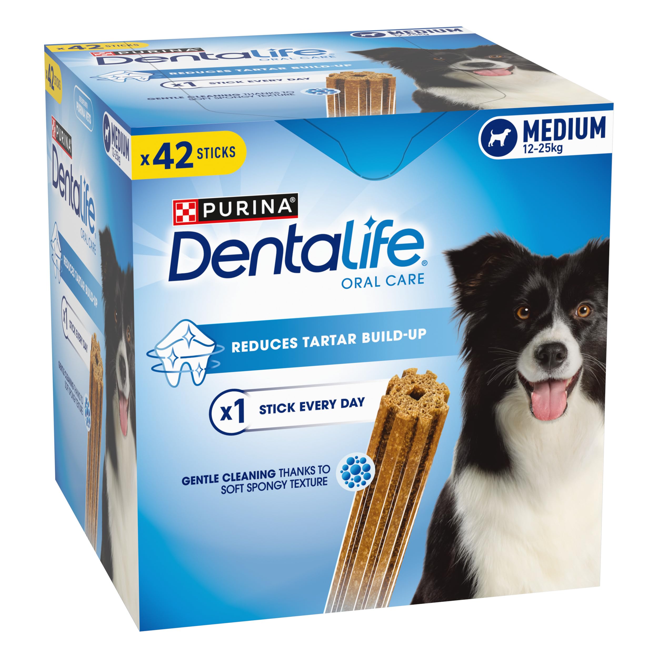 Dentalife Lot de 84 paquets de friandises pour chien - Réduit la formation de tartre (2 x 42 bâtonnets)