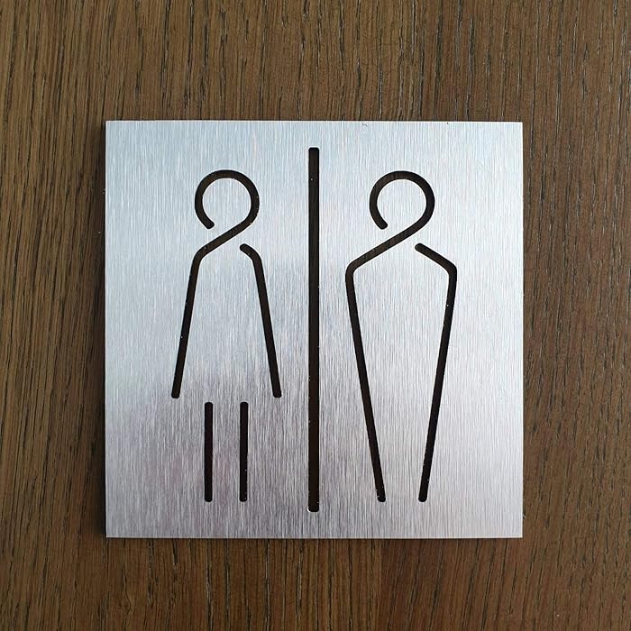 Buy BSYDESIGN Aluminium Male and Female Bathroom Sign Farmhouse Decor