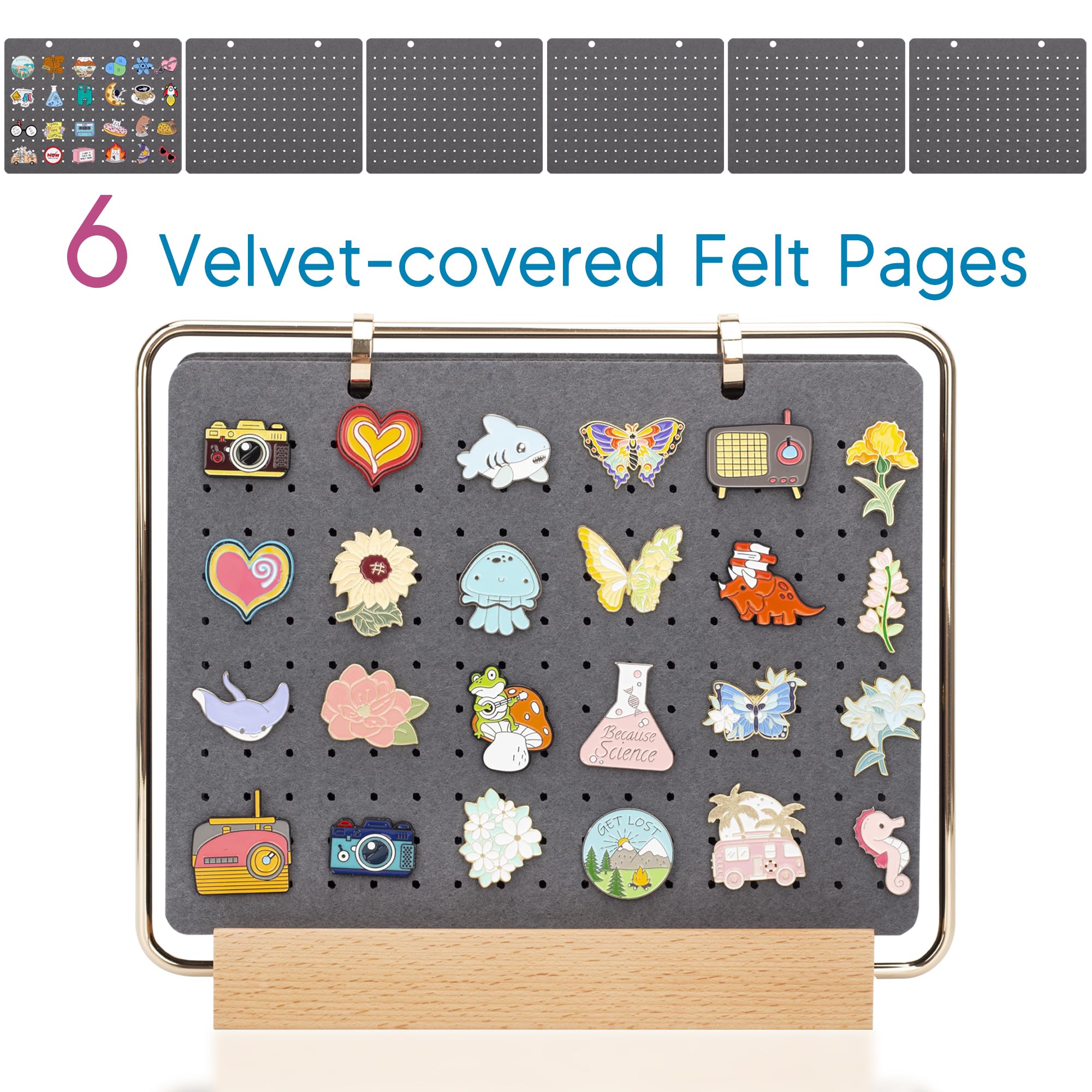 PACMAXI Display Organizers, Brooch Holder, Enamel Pin Pages for Store 180+ Pins - Image 4