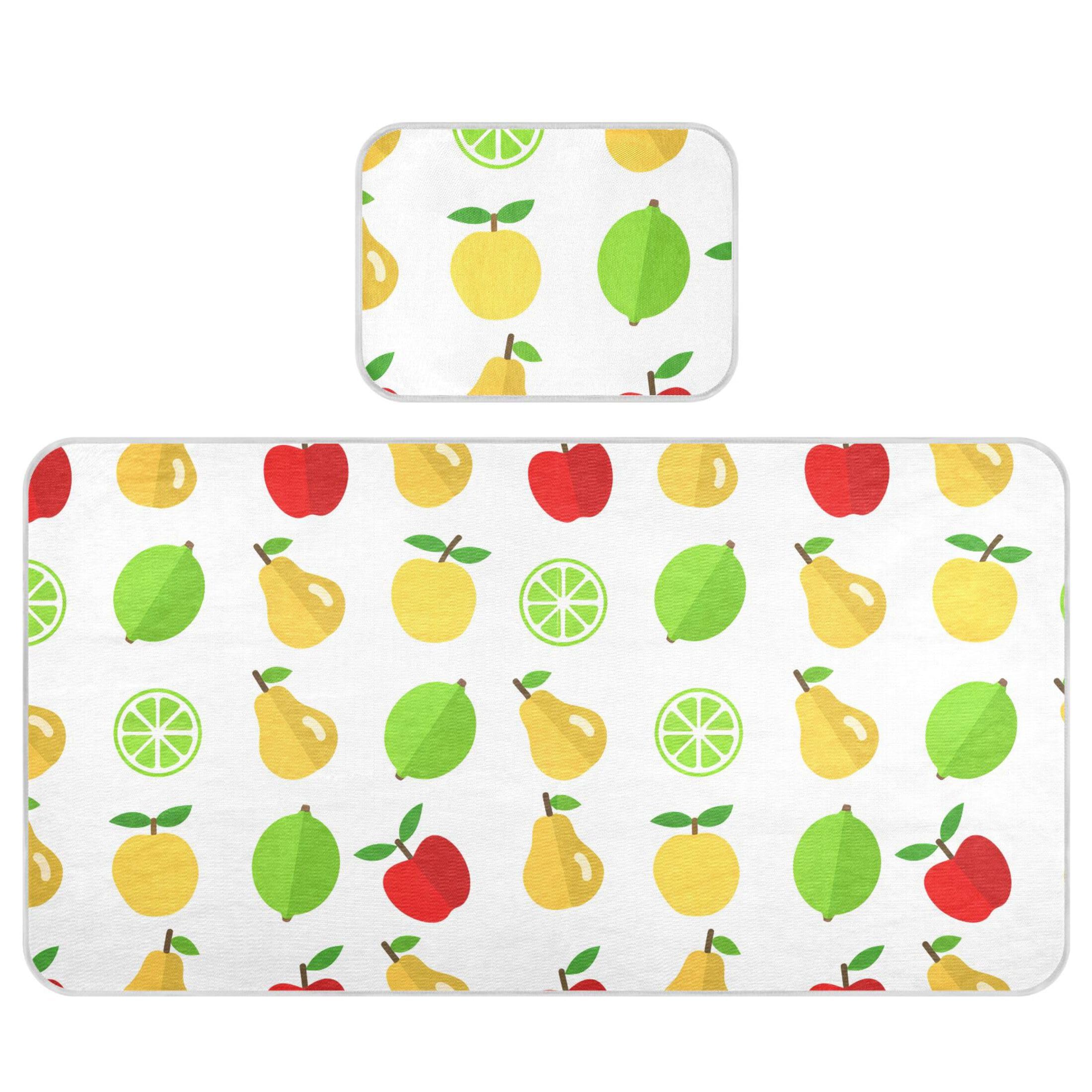 Takiito Fruits Baby Cooling Mattress Pad, Soft & Breathable Cooling Mat Keep Baby Cool in Summer 28x52 in, Nursery Essential