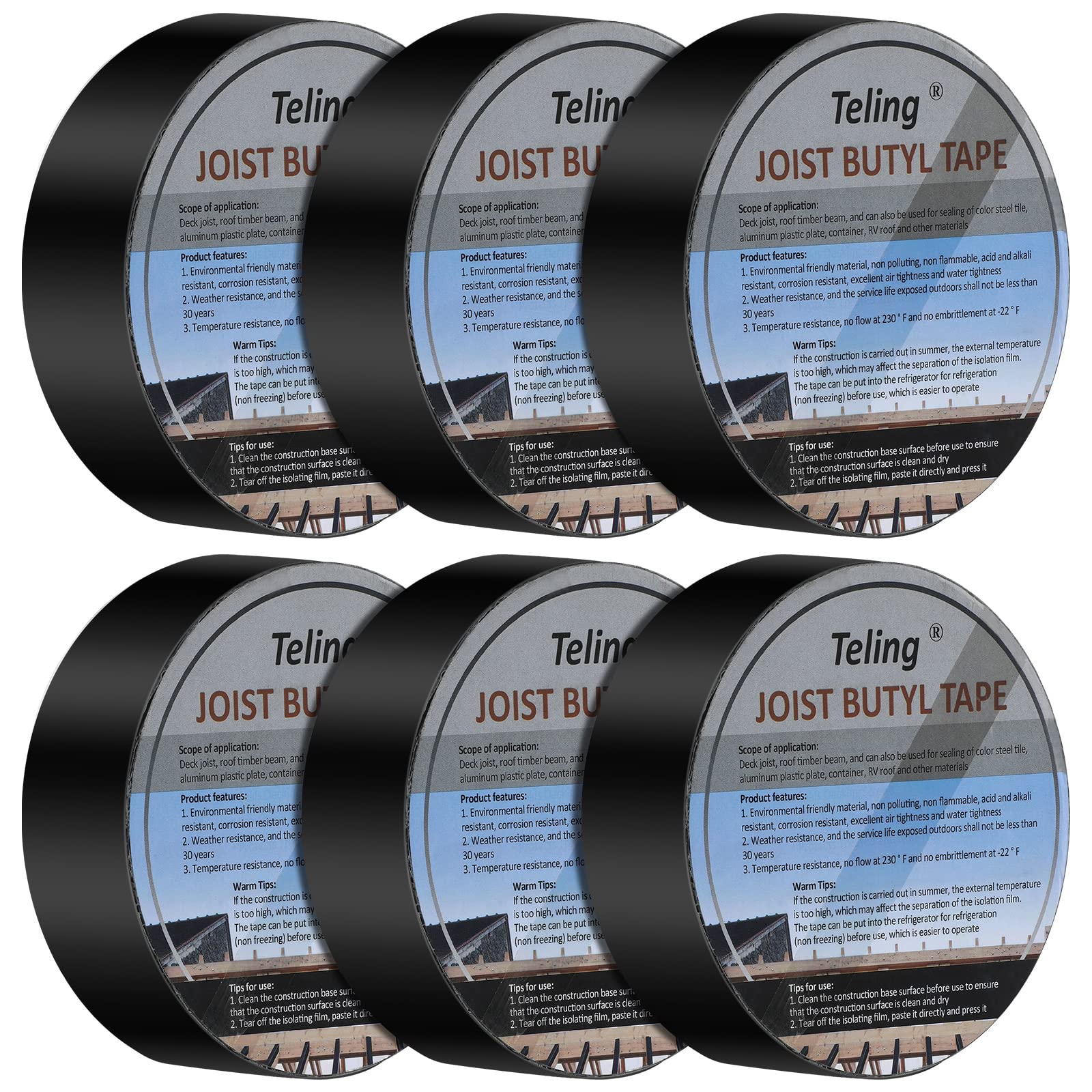 Buy Butyl Joist Tape 15/8" x 50' Flashing Tape Waterproof and Weather