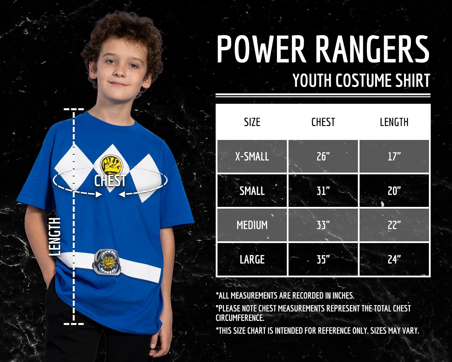 Power Rangers Mighty Morphin Red Blue Yellow Pink Green Black Blue Youth Armor Costume T-Shirt
