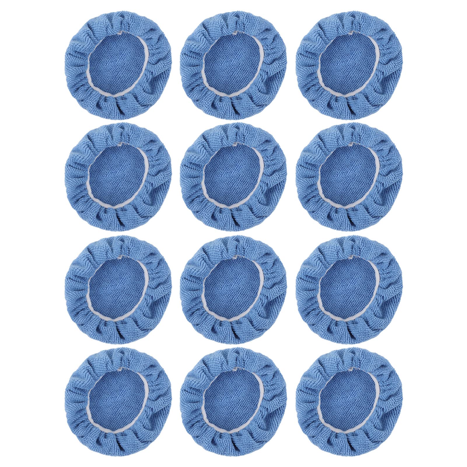 12 Stück Mikrofaser-Autopolierhauben, Weiche Polierpads mit Starker Absorption für 5-5,7-Zoll-Autopolierer