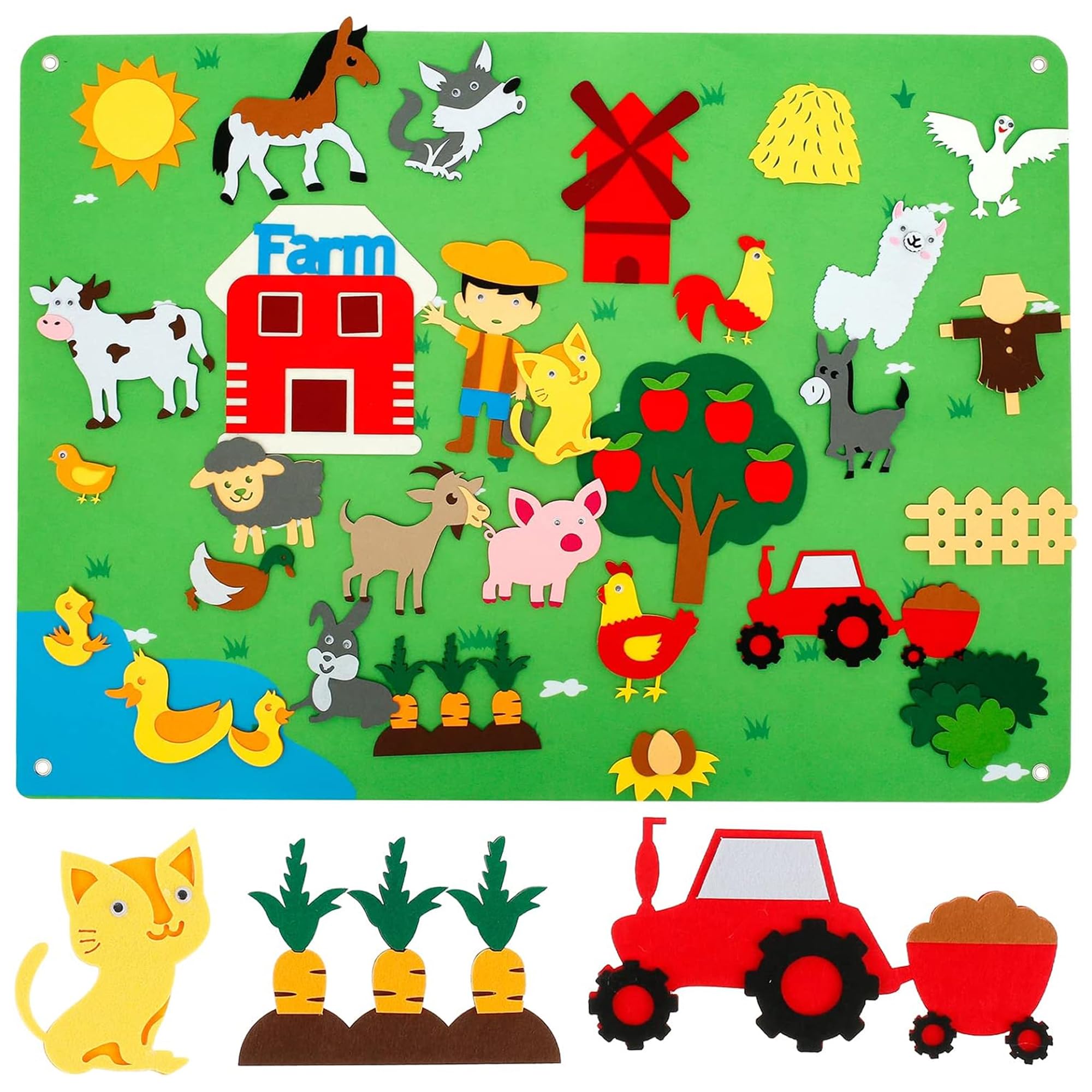 Kidology Montessori Farm Felt Story Board Set-Educational&Interactive Play Mat With Farm&Ocean Animals For Toddlers,Perfect For Preschool Storytelling&Early Learning Birthday Gifts,Multicolor (B0D8L6G27D) Amazon Price History, Amazon Price Tracker