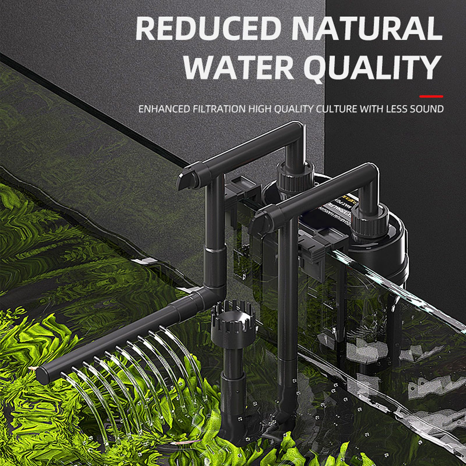 Filtro da Appendere all'acquario, Filtro Esterno per Acquario in plastica 300L/H 4W per Pompa a Pressione dell'Acqua, stagni, stazioni di Lavaggio per Parrucchieri (Spina Europea 220V)