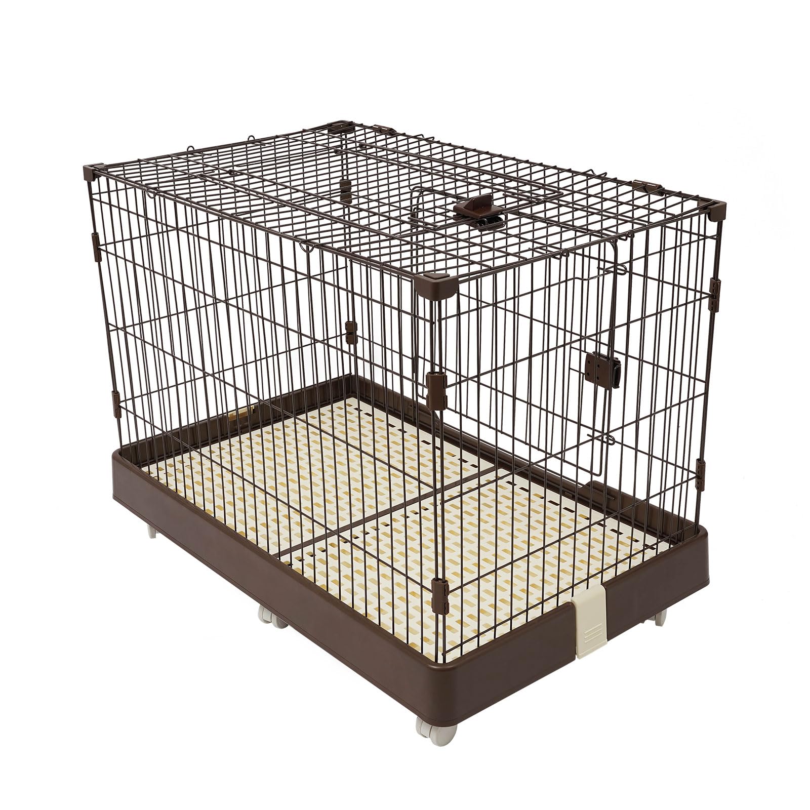 Gabbia per cani, 99 x 62 x 75 cm, cuccia per cani con base rimovibile per la casa di grandi dimensioni, moderna casa per cani