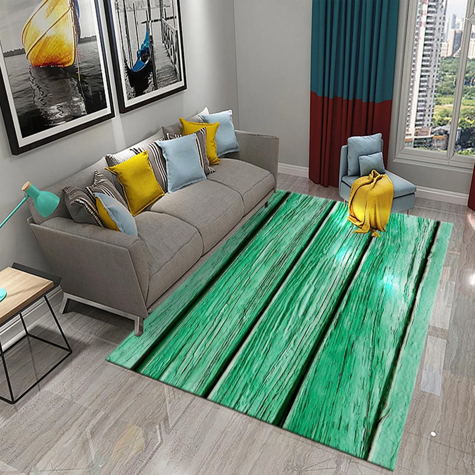 Tapis de salon 180x280 cm facile à nettoyer pour solution de sol anti-taches