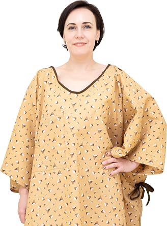 10XL Hospital Gown IV with Plastic Snaps on Shoulders Oversized Hospital Gown Washable Patient Robe with Back Ties Reusable Big Size Hospital Gown - 3 Pack