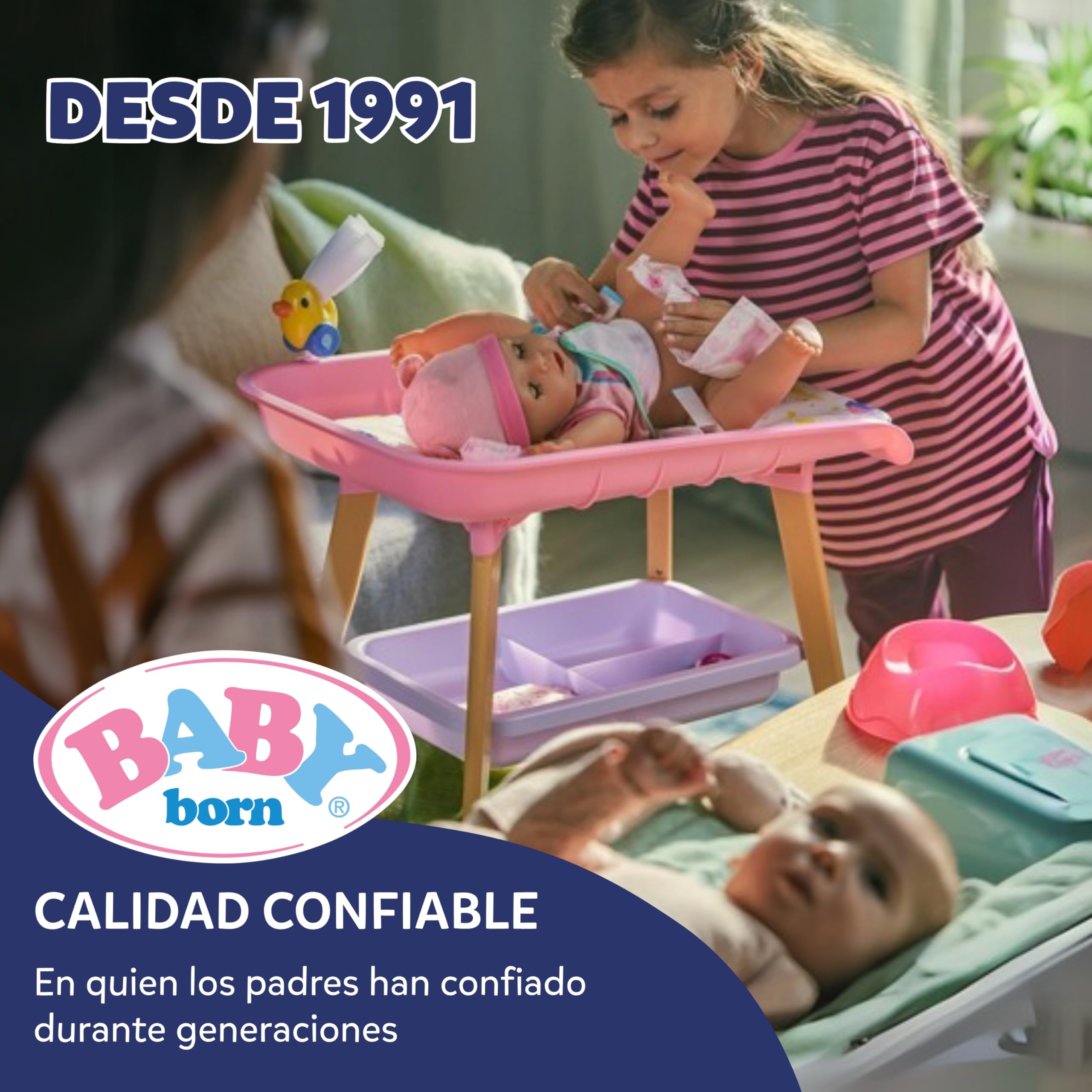 Baby Born Annabell 43 cm - Muñeca Suave con 7 Funciones electrónicas y Sonido - Apta para niños a Partir de 3 años - Muñeca con Accesorios incluidos - Requiere Pilas