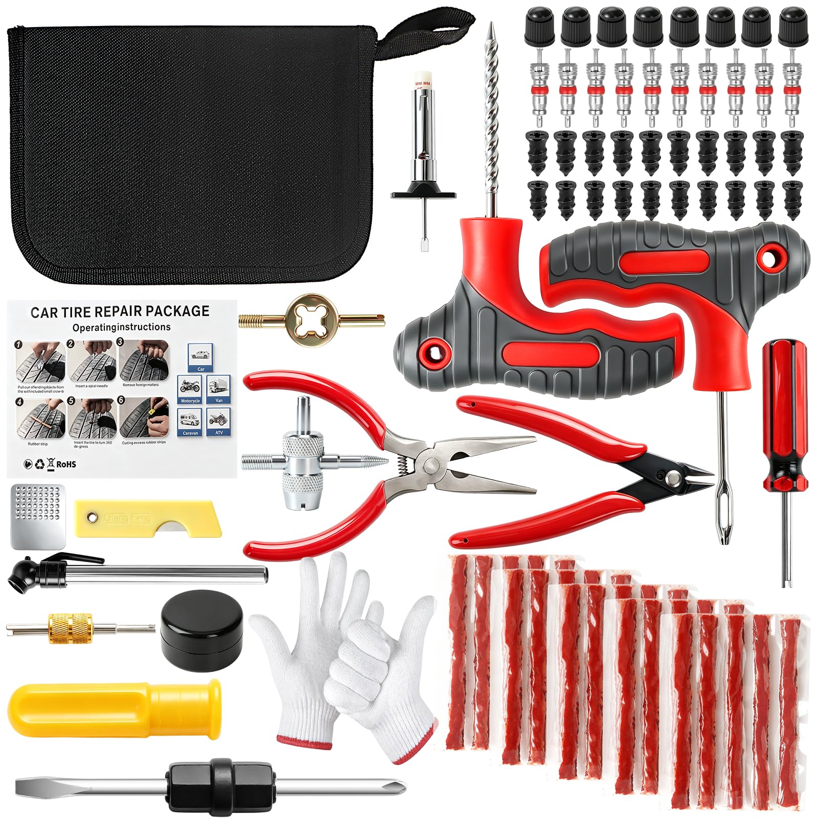 Outils réparation pneus portables pour vtt moto et pannes auto