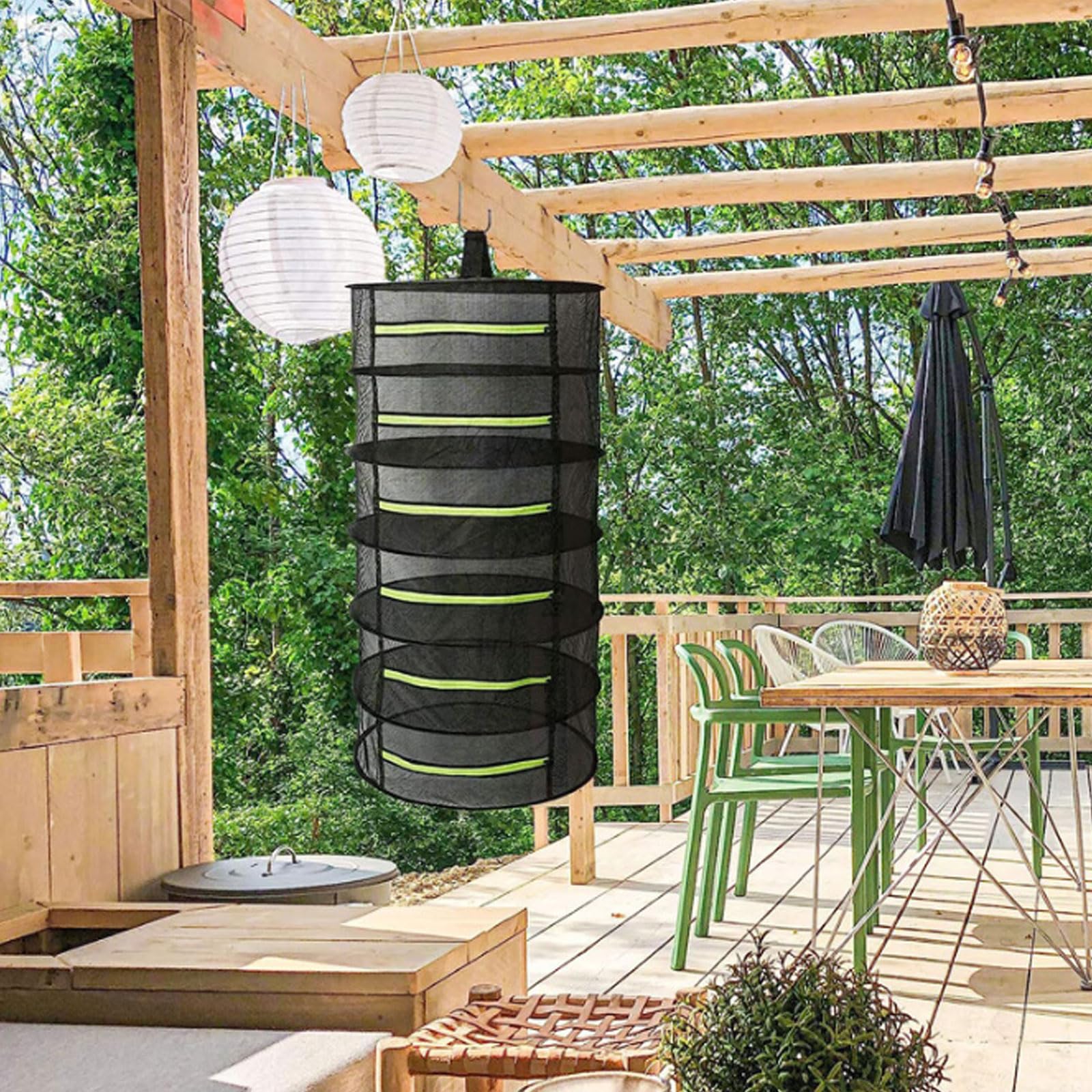 filet de protection-Séchoir 6 couches pliable pour plantes, herbes et