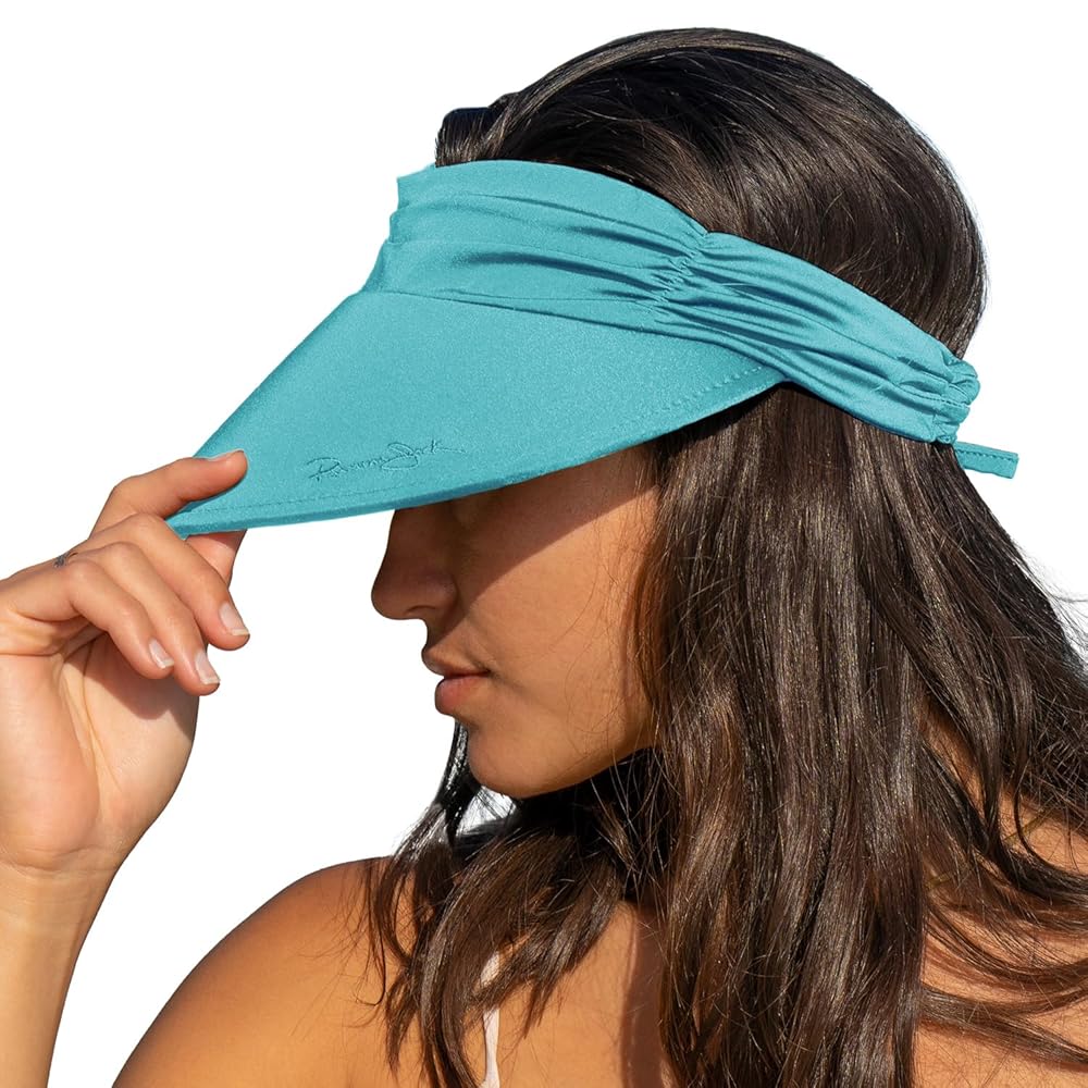 帽子 SEE SEE SUN CAP Sun Hat with Neck Flap, Detachable Visor Wide Brim UV