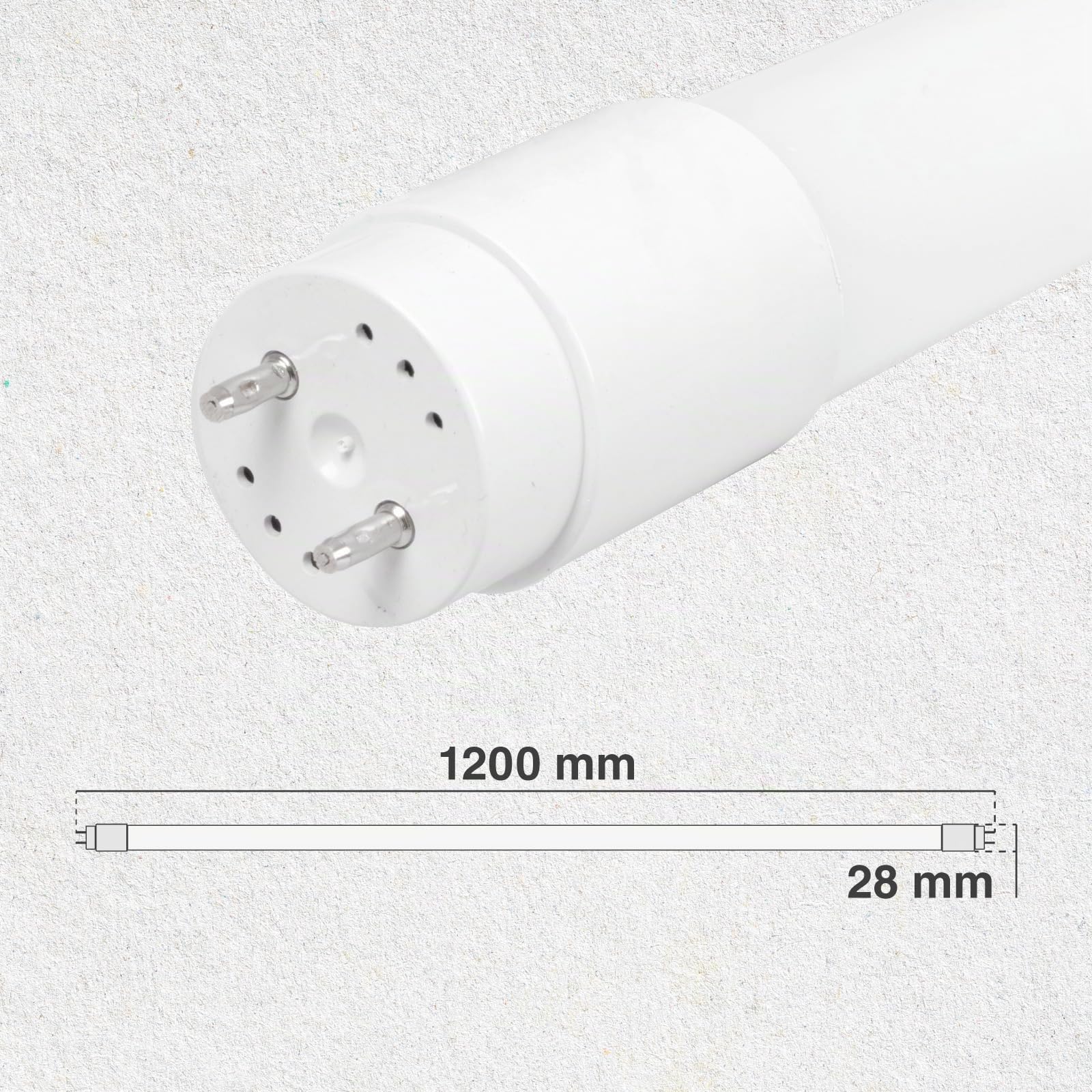 Eurocali 10 LED Röhre 18W 120cm T8 G13 mit Starter 1850 Lumen 6 Jahre Garantie - Natürliches Licht 4000K Hohe Helligkeit 102 lm/W - Material Nanokunststoff Ersatz Neonröhren Garagen Geschäften
