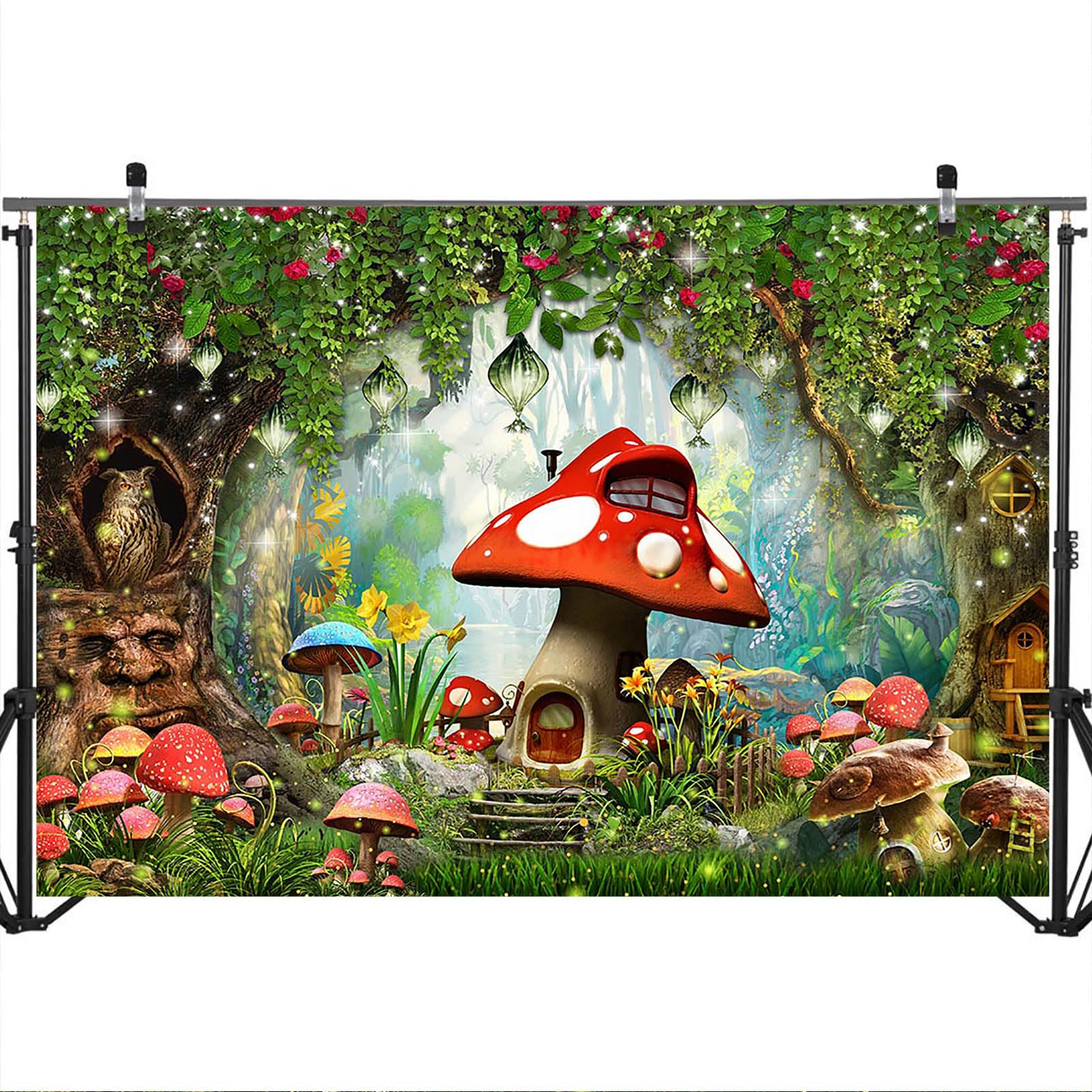 3pcs Grandi Lanterne Di Carta A Forma Di Fungo Per Foresta Giungla Paese Delle Meraviglie Tema Festa Di Compleanno Decor Appeso 3d M