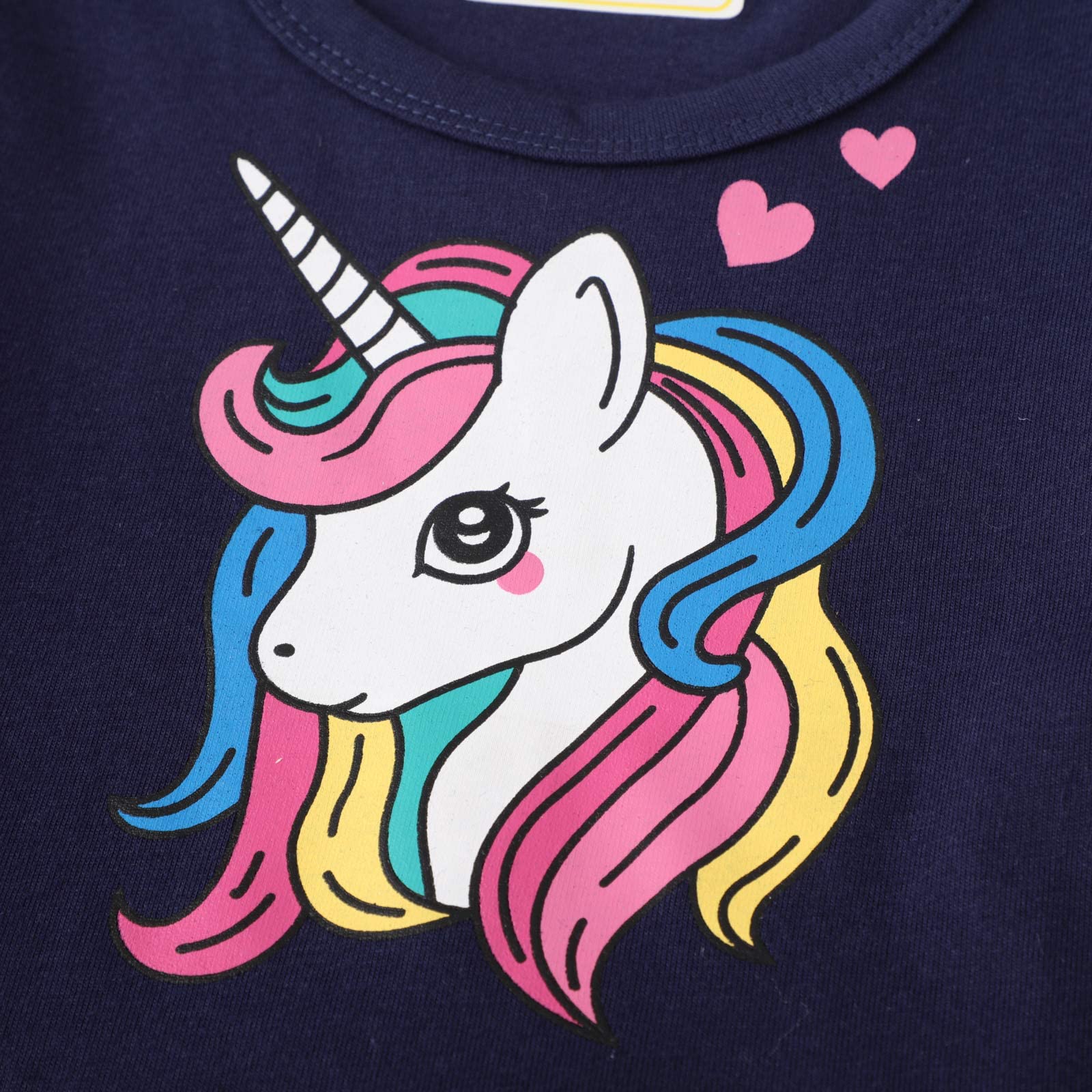Vestido Niña Unicornio Algodón Lentejuelas Tul Cuello Redondo Vestidos Princesa Fiesta Verano Talla 2-7 Años