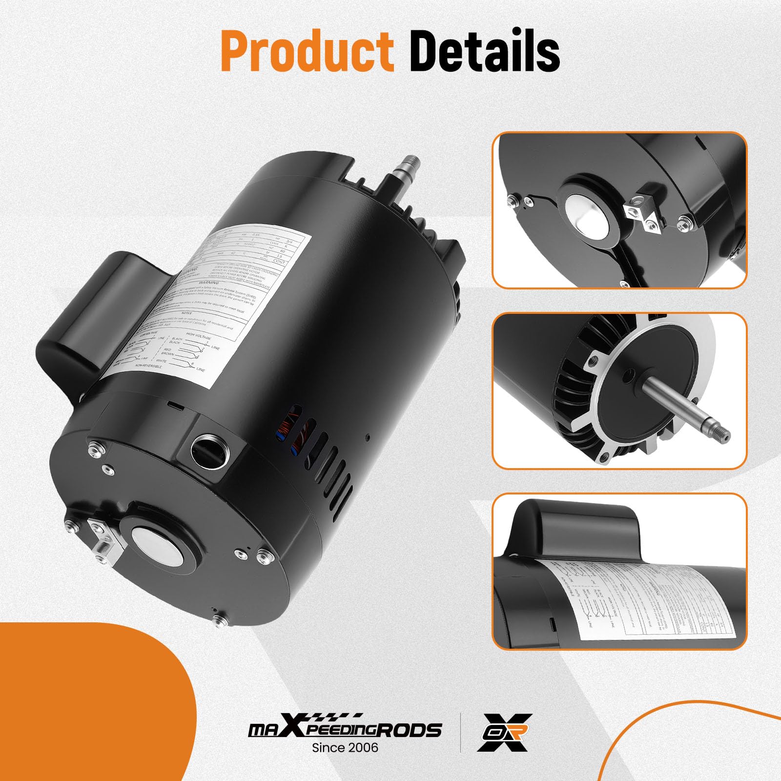 Amazon.com: maXpeedingrods 3/4 0.75 HP B625 Pool Booster Pump