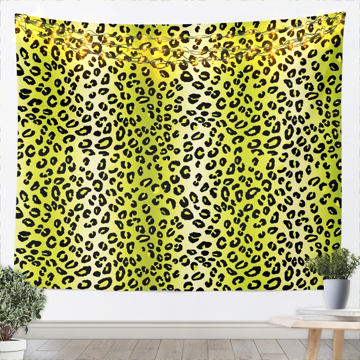 Arazzo Da Parete Leopard Fur Print Yellow Gradient Arazzo Da Appendere 2XL