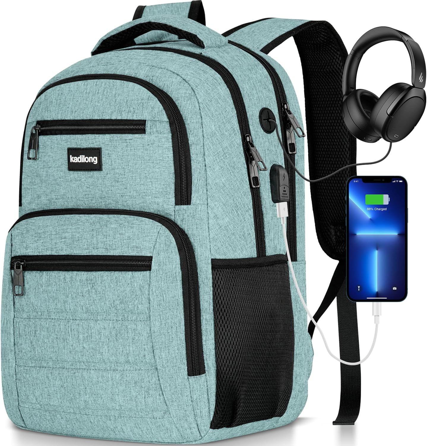 Laptop Backpack for Men School Bookbag for Teen Boys,Computer Backpack Back Pack with Laptop Compartment & USB Port for Workout College