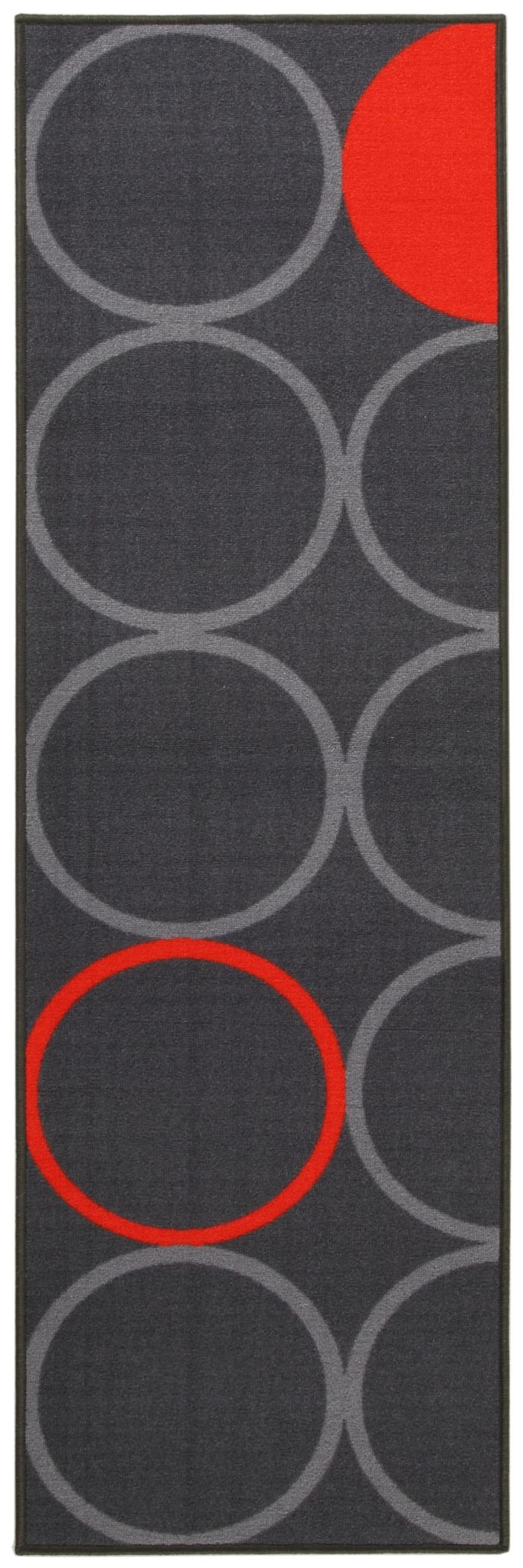 ABC Alfombra La Cucina Opty Gris/Naranja 57 x 200 cm