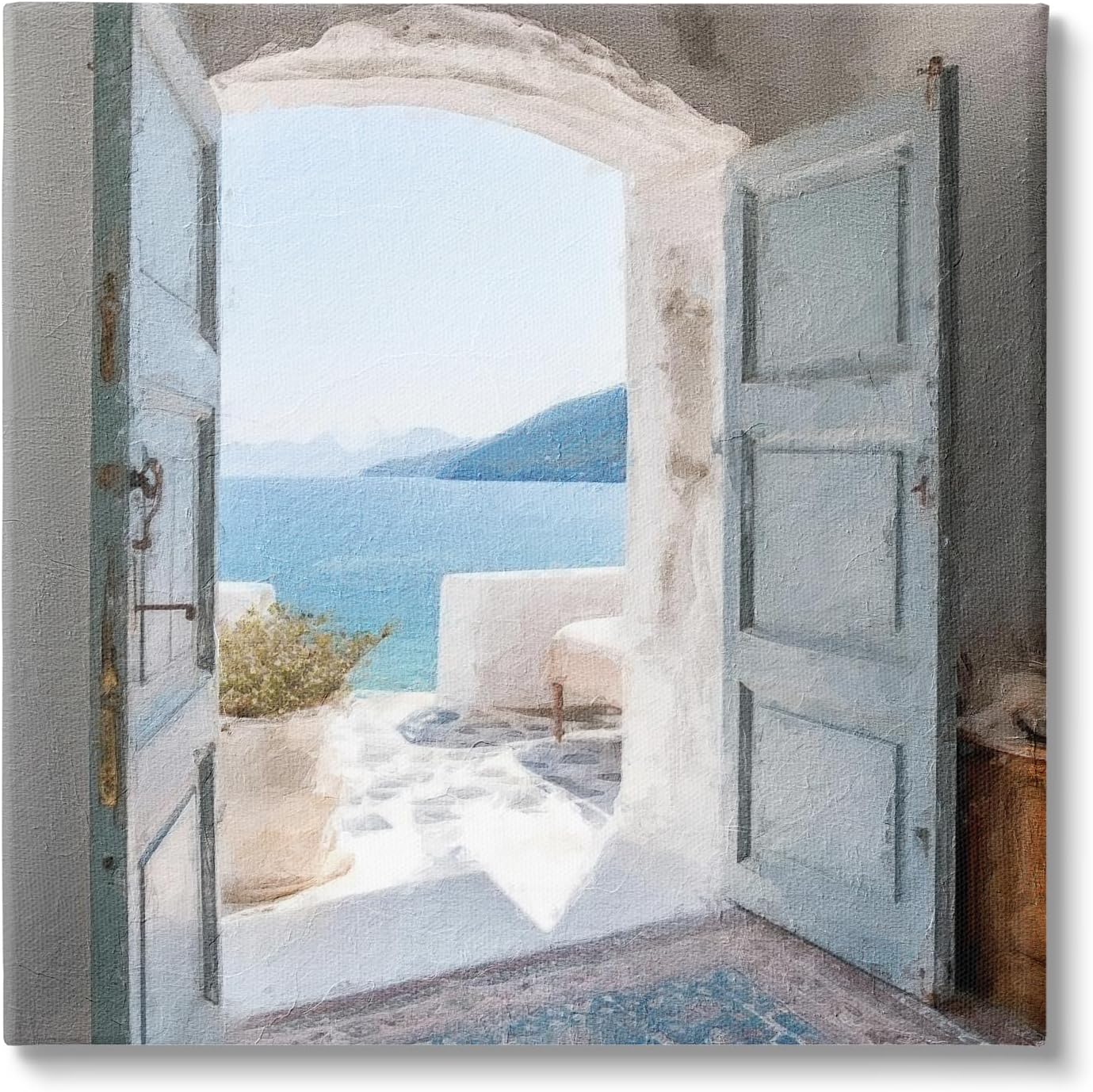Stupell Industries Coastal Greek Villa Canvas Wall Art by LSR Design Studio
