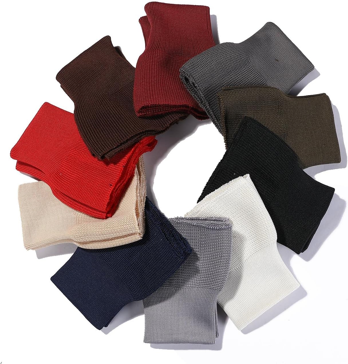 Rib Knit Cuff Pair for Replacement Repair Cuffing Old Jackets Bombers. No Side Seams, Seamless Tubular Ribbing Fabric. Also for para Jackets and Denison Smock, Neotrims (Khaki Green, 2 Pieces)