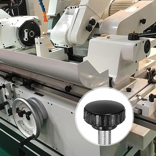 Miniatura 117 de uxcell Perillas de sujeción moleteadas M6 x 1.969 in métricas chapadas en zinc de acero al carbono rosca macho tornillo de pulgar en tipo 0.787 in