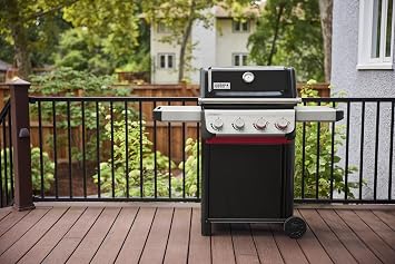 Weber Spirit E-425 Liquid Propane Gas Grill for Outdoor Cooking and BBQ, 4 Burner, Black Porcelain-Enameled Cast-Iron Grates, 2 Boost Burners &Sear Zone