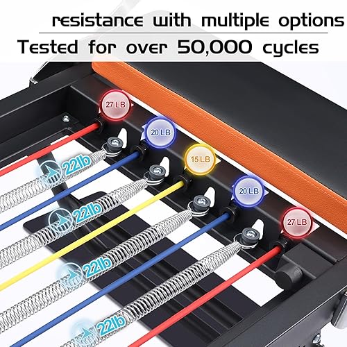 Miniatura 4 de Pilates Reformer,Foldable Pilates Machine for Home Use and Gym Workout,Suitable for Advanced and Beginners Users ,Pilates Equipment with 4 Springs&5