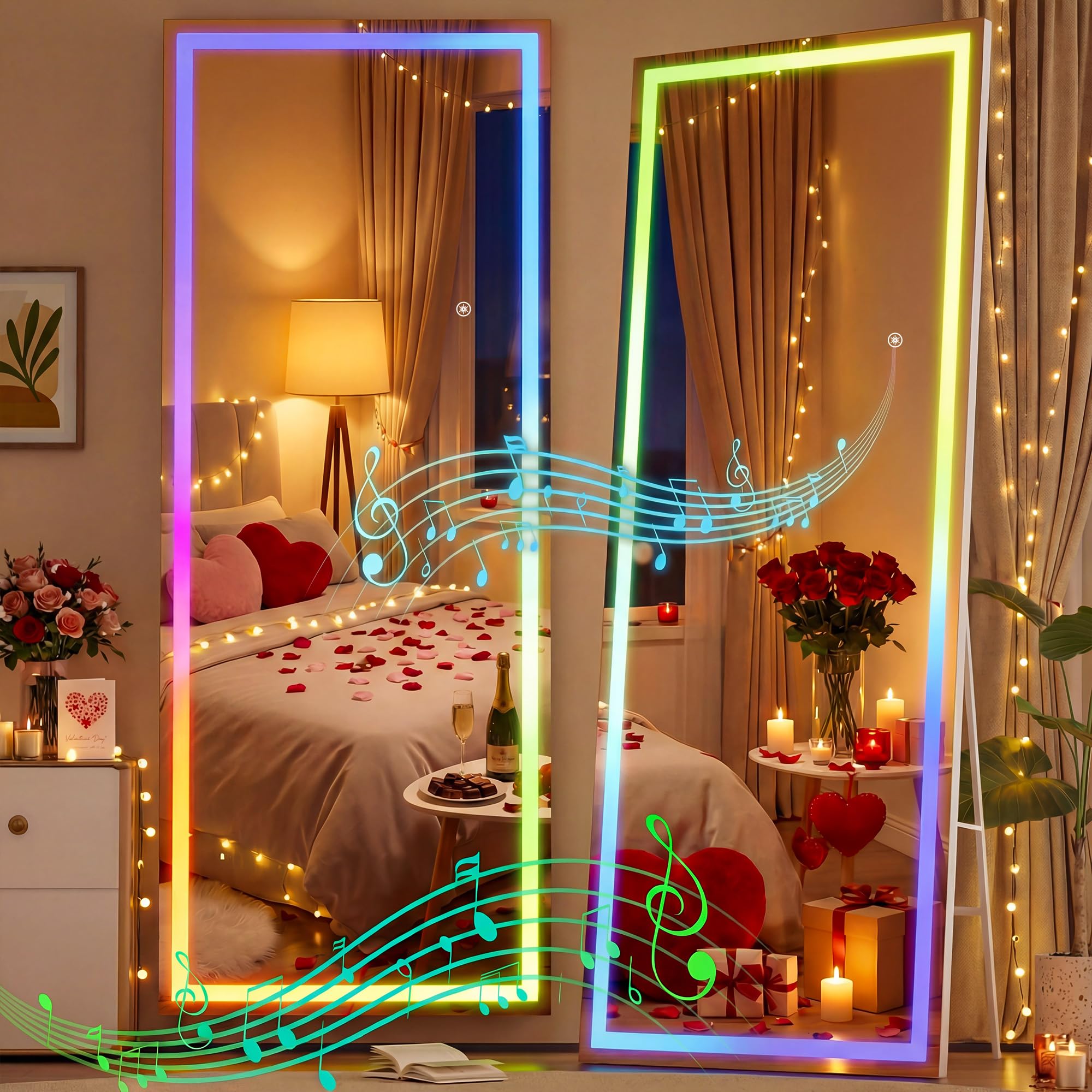 Hasipu 71x24 RGB Bluetooth Mirror
