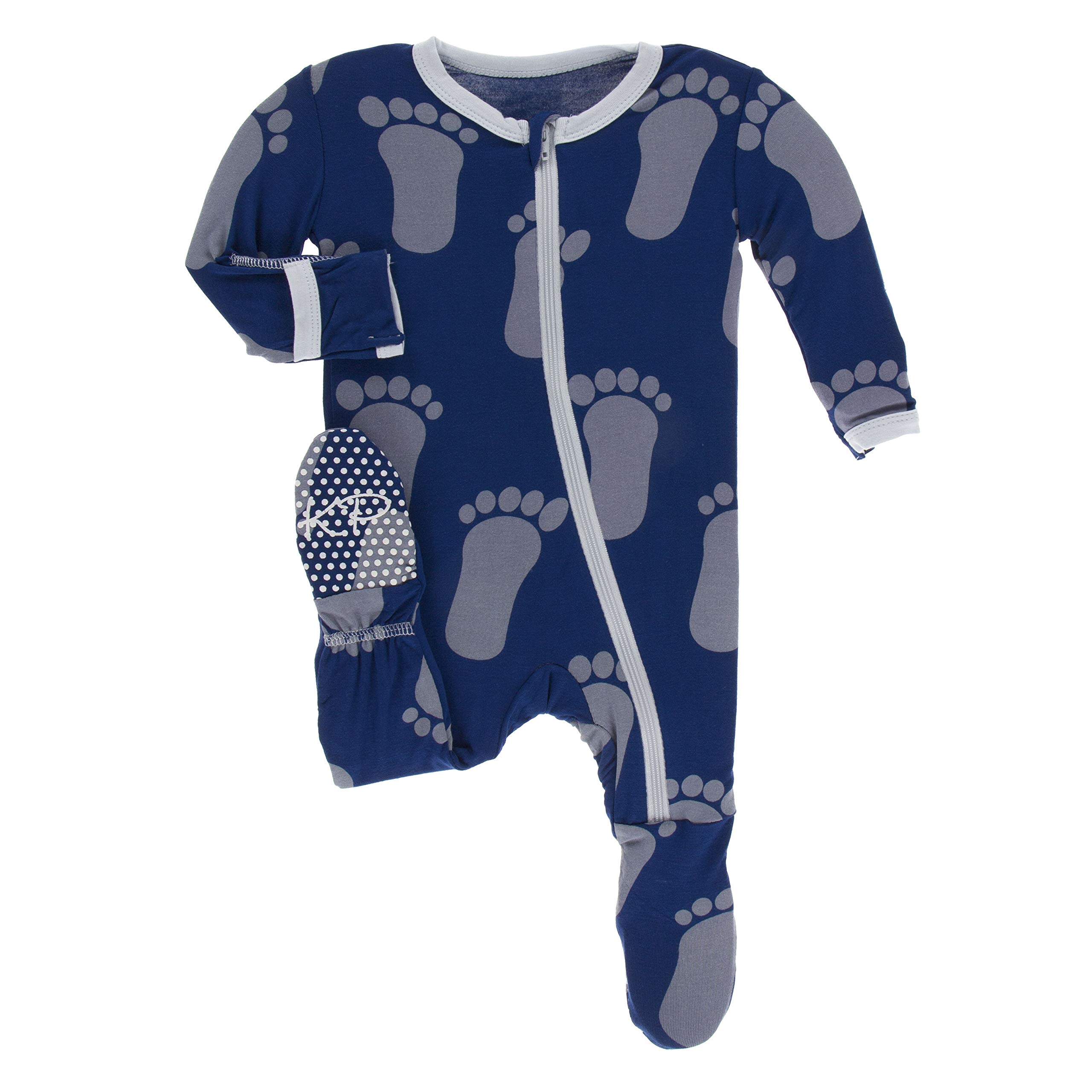 KicKee Pants Little Boys Print Footie with Zipper - Pond Leafy Sea Dragon, 12-18 Months — view 20