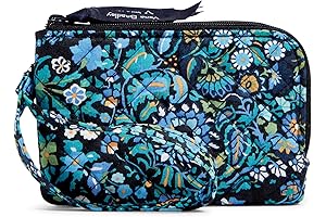 Women's Cotton Double Zip ID Case Wallet with RFID Protection, Vera Bradley...
