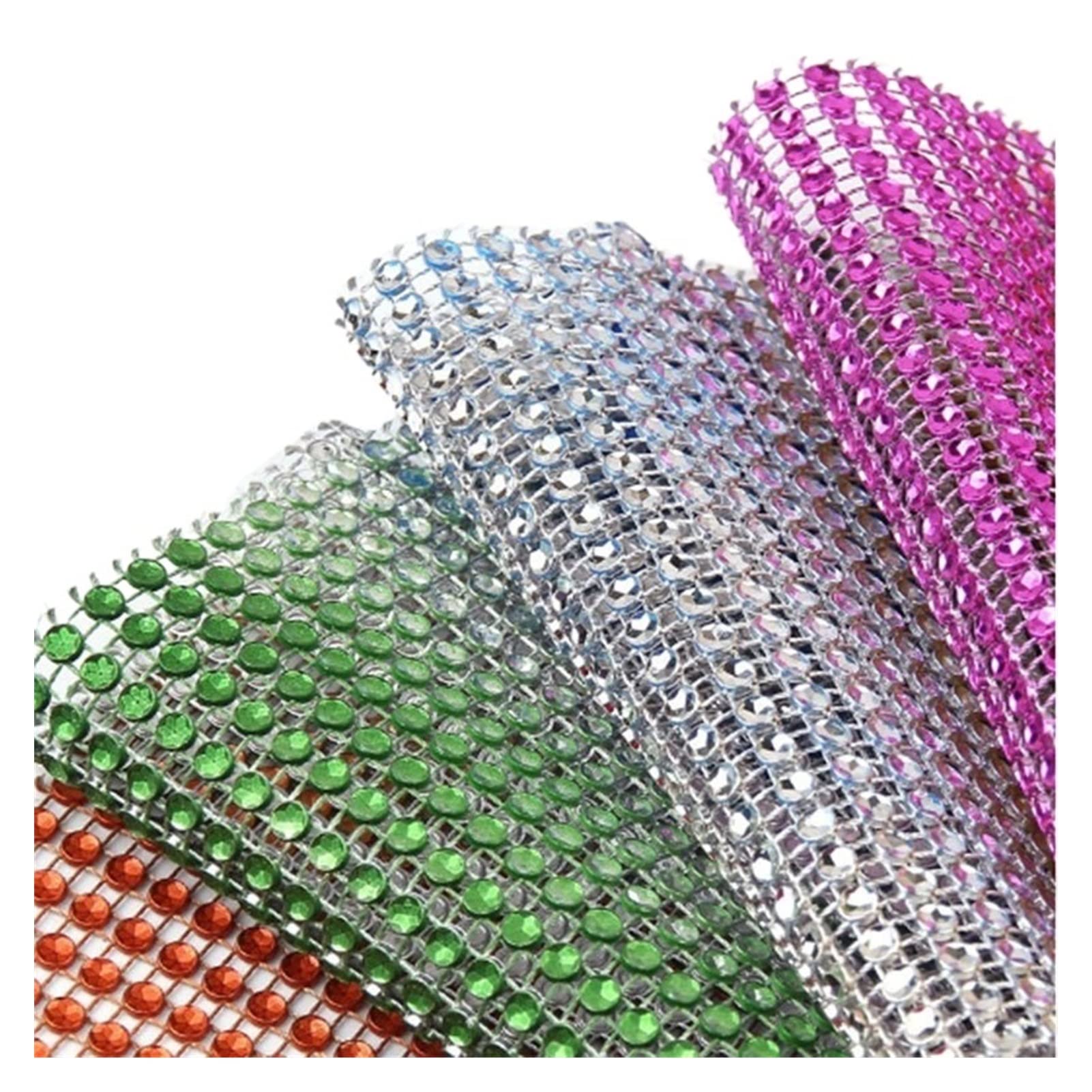 ACiyD Mehrzweck-24-reihiges Strass-Mesh-Trimmband für Hochzeit, Diamant, funkeln, Strass, Cup-Kette, Party-Dekoration, Kuchenband für die Herstellung von Geschenkverpackungen (Color : Black) (Pink)