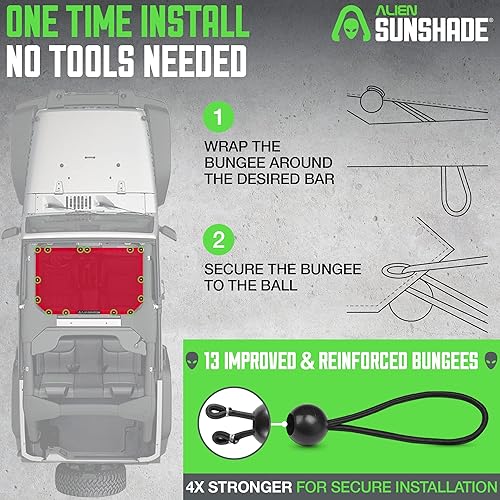 Miniatura 6 de Alien Sunshade JK 2D - JKU 4D - Parasol delantero de longitud completa