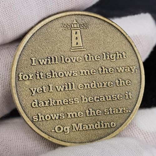 Miniatura 4 de Faro sobriedad chip inspirador luz y resistencia emblema AA medallón novedad desafío moneda bolsillo abrazo token